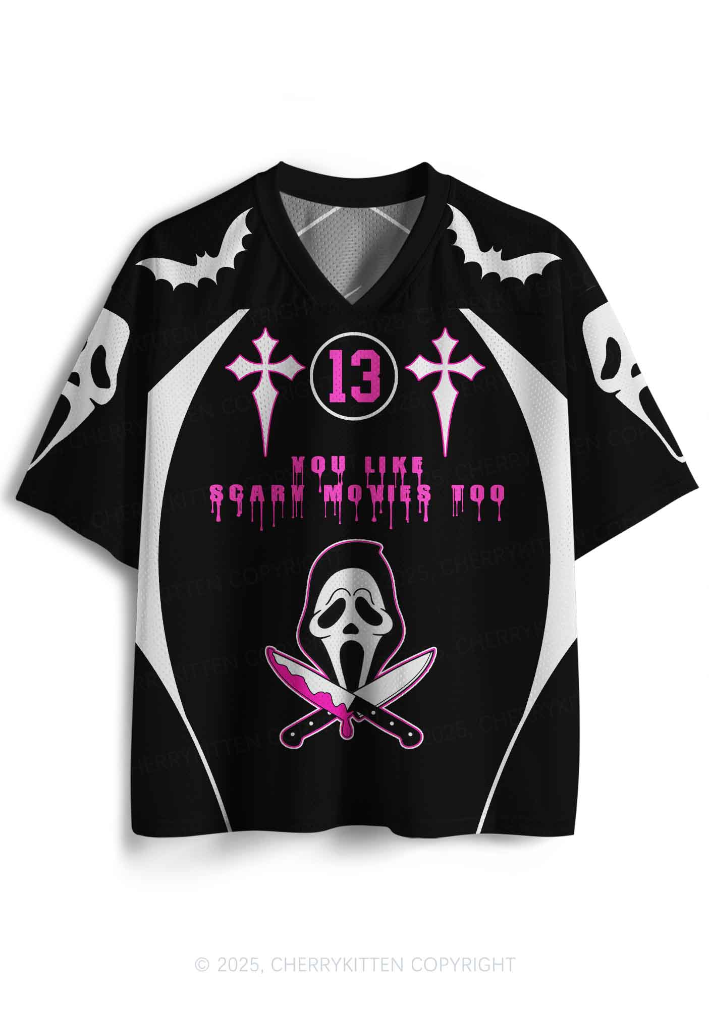 Halloween Custom Like Scary Movie Y2K Sport Jersey Shirts Cherrykitten