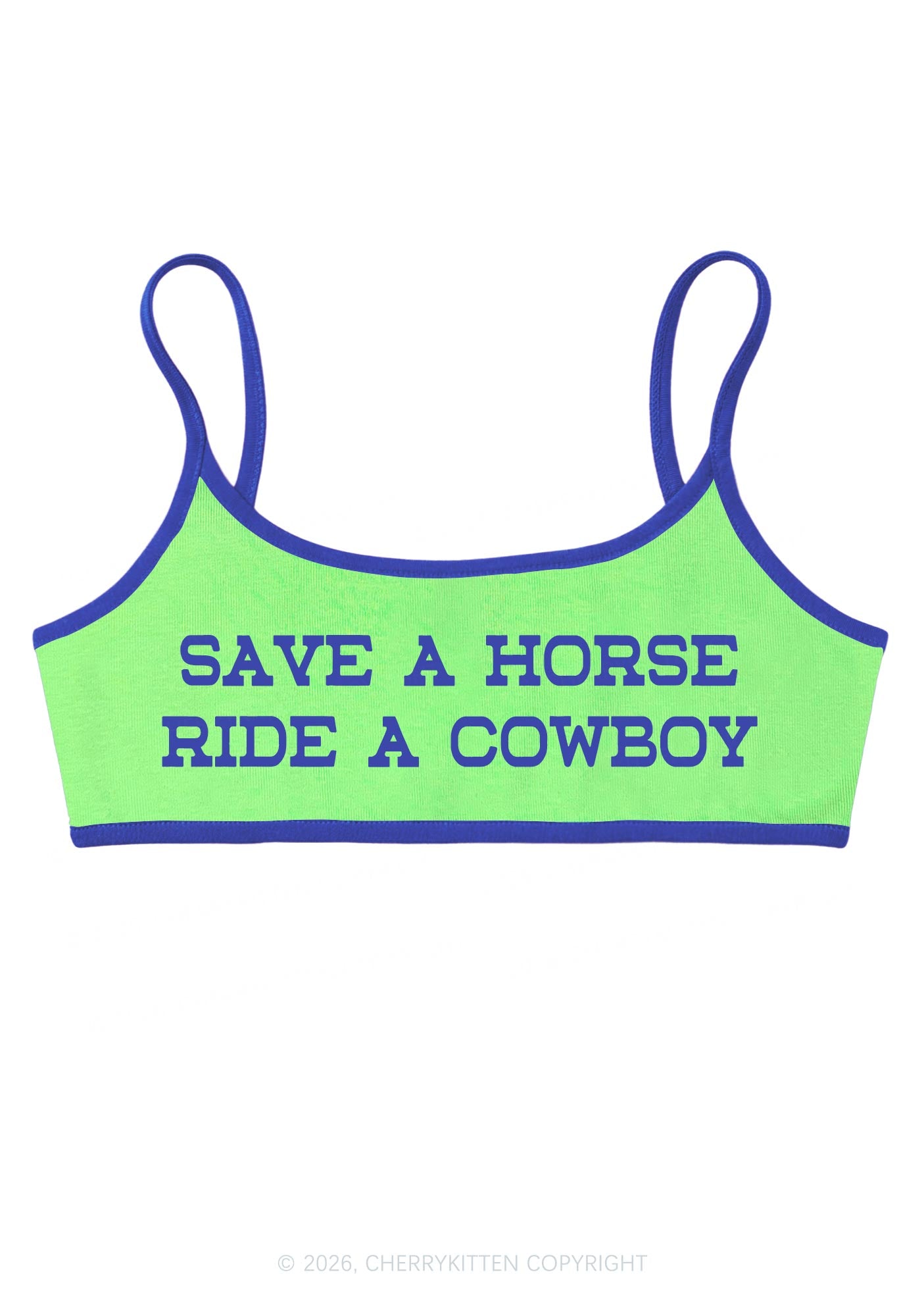 Ride A Cowboy Y2K Super Crop Cami Cherrykitten