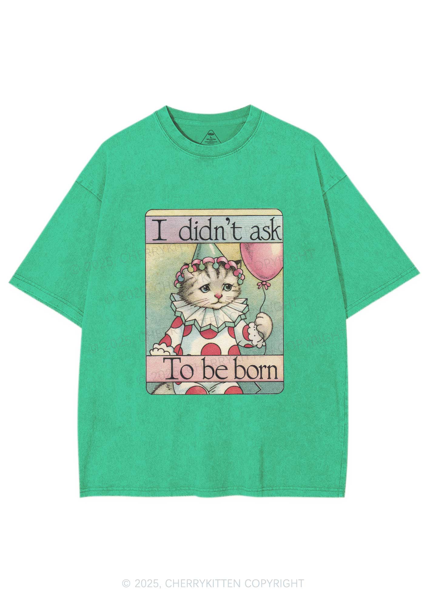 Didnt Ask To Be Born Y2K Washed Tee Cherrykitten