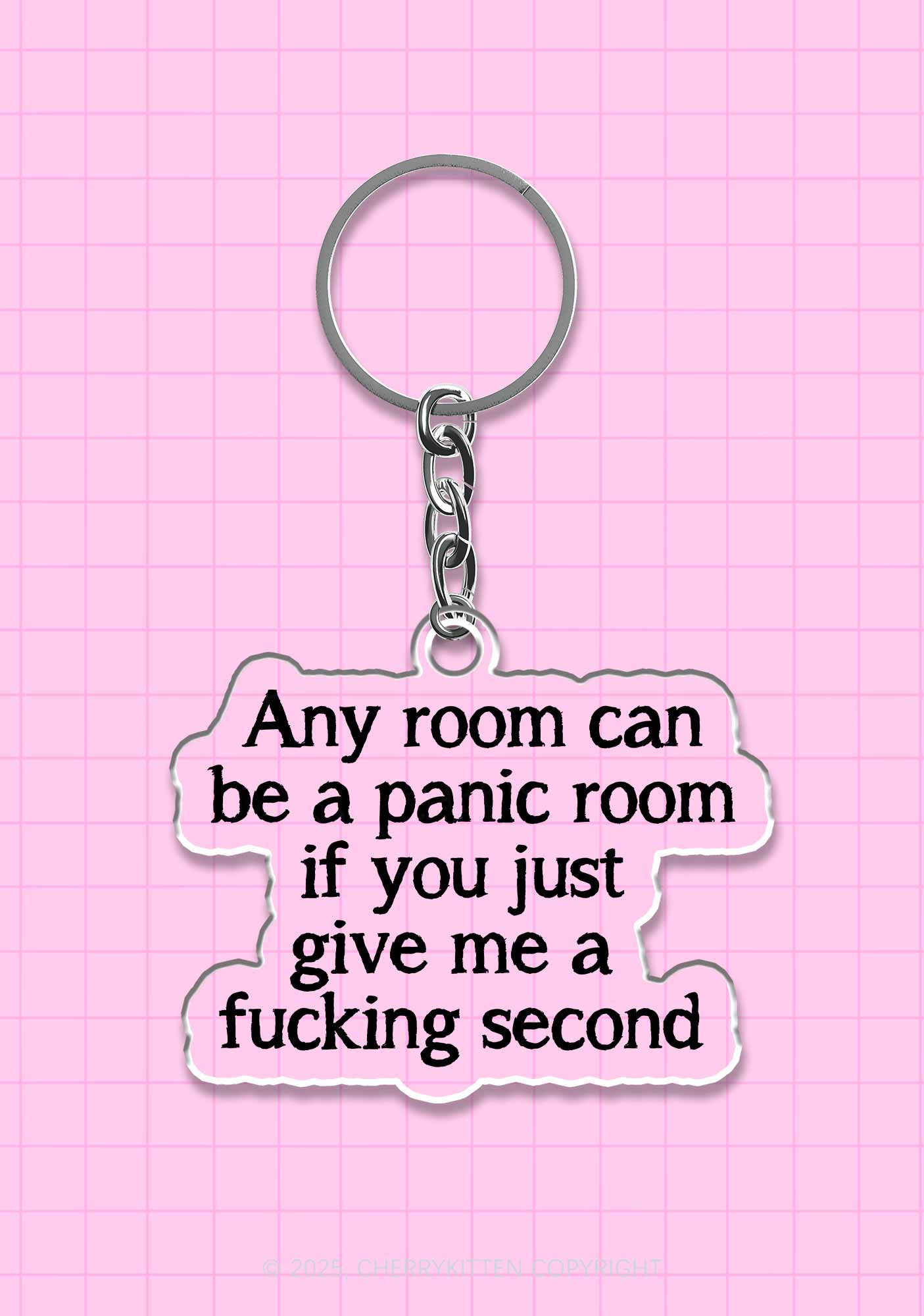 Any Room Can Be Panic 1Pc Y2K Keychain Cherrykitten