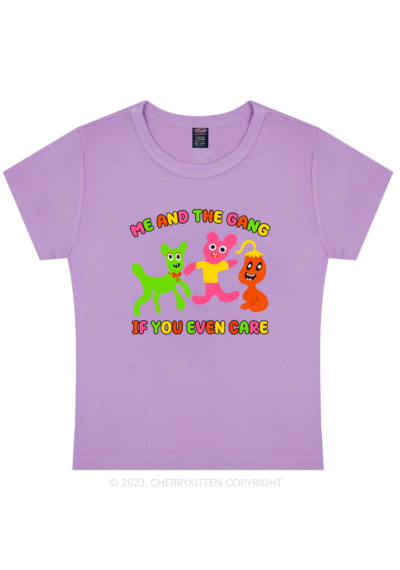 Curvy Me And The Gang Y2K Baby Tee Cherrykitten