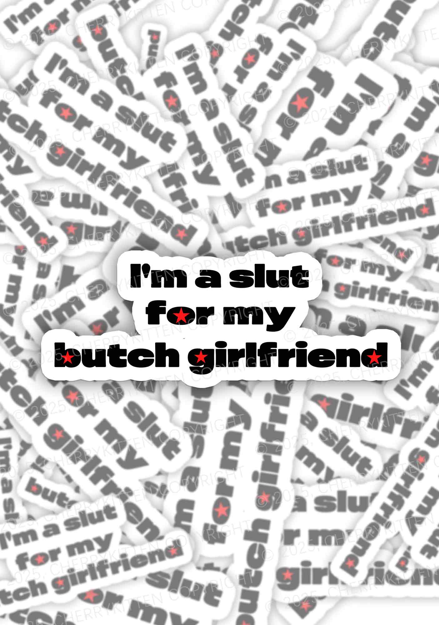Slxt For Butch Girlfriend Pride 1Pc Y2K Sticker Cherrykitten