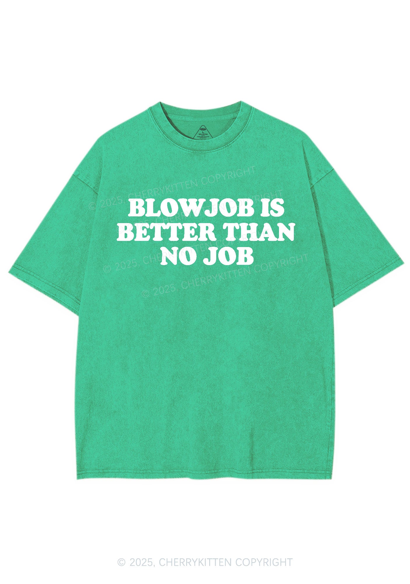 Blxwjob Is Better Y2K Shirts Washed Tee Cherrykitten