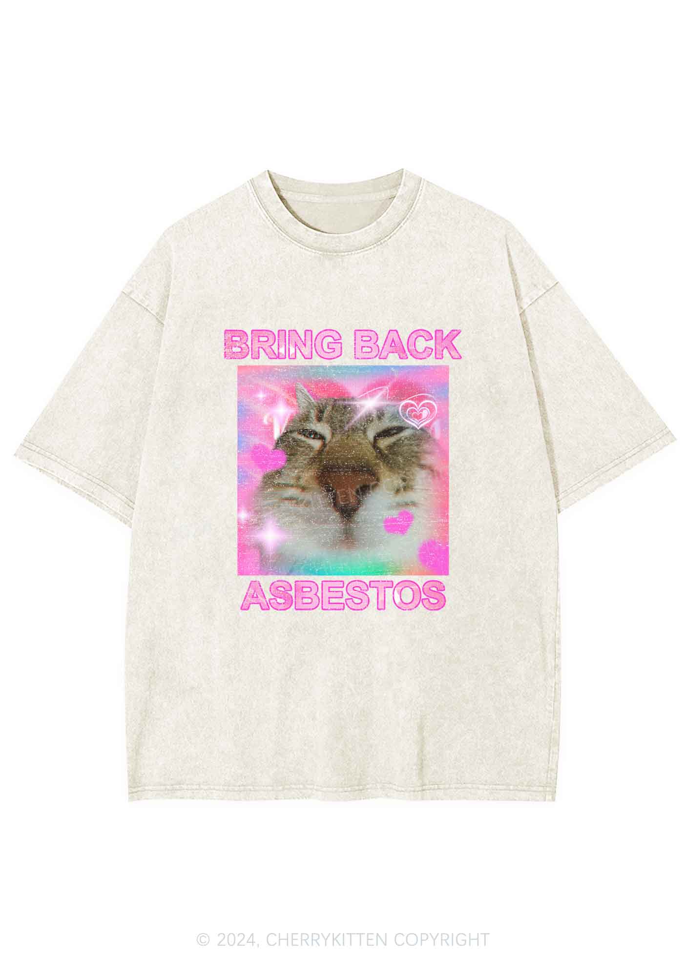 Bring Back Asbestos Y2K Washed Tee Cherrykitten