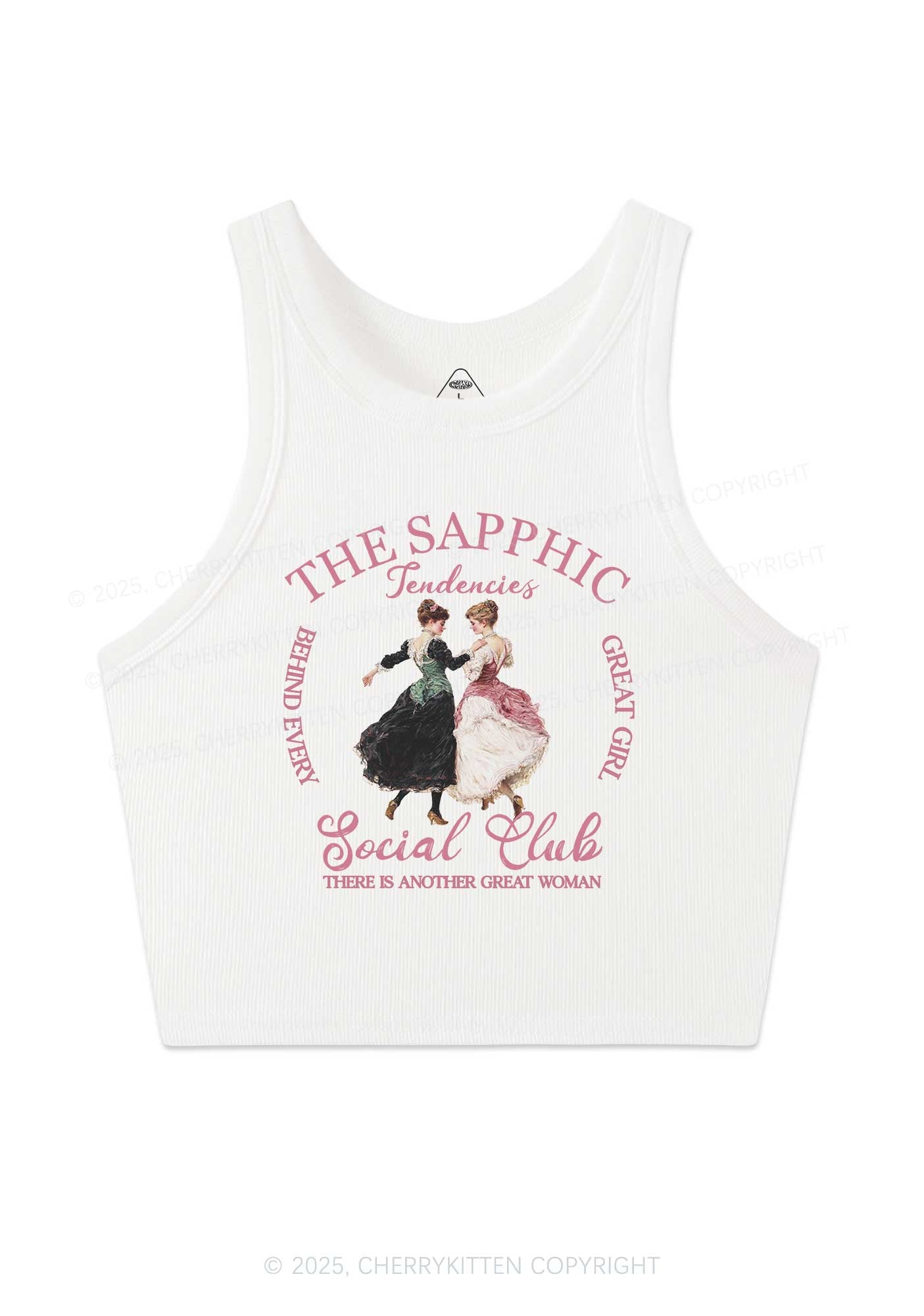 The Sapphic Pride Y2K Crop Tank Top Cherrykitten
