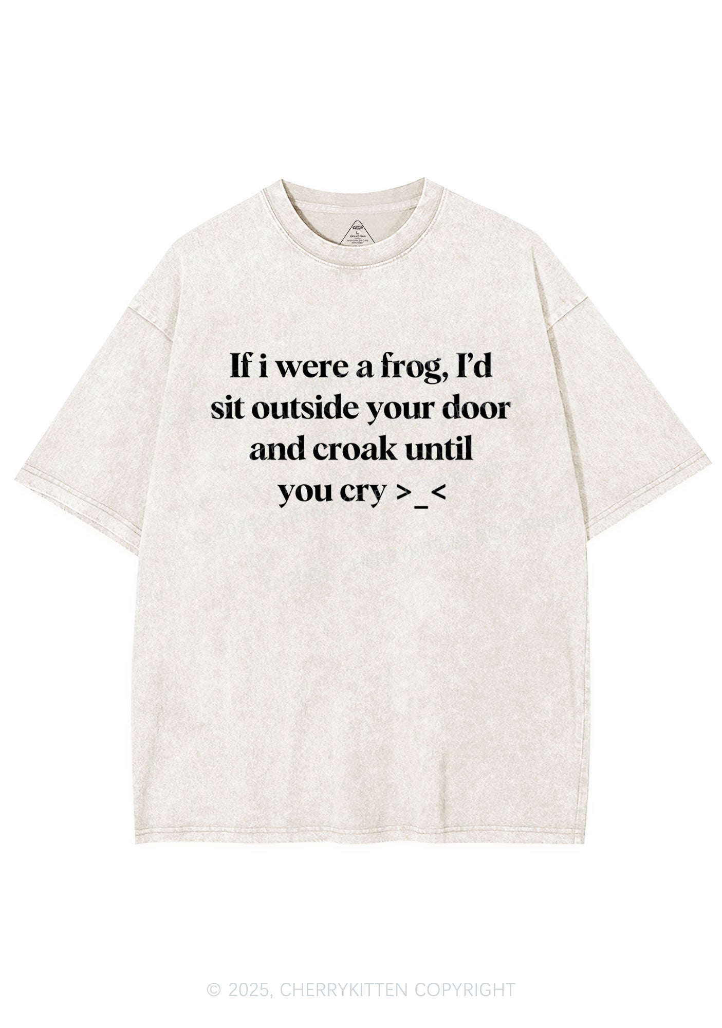 Frog Croak Y2K Shirts Washed Tee Cherrykitten