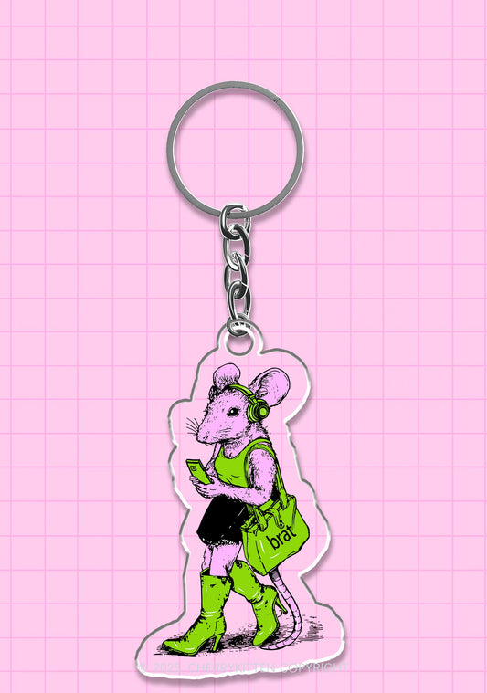 Brat Girl 1Pc Y2K Keychain Cherrykitten