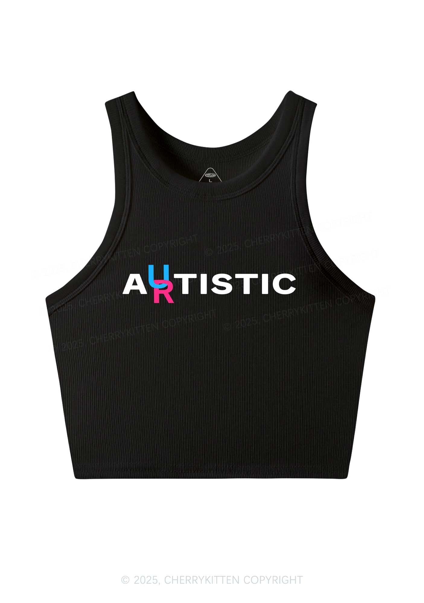 Autistic Artistic Y2K Crop Tank Top Cherrykitten