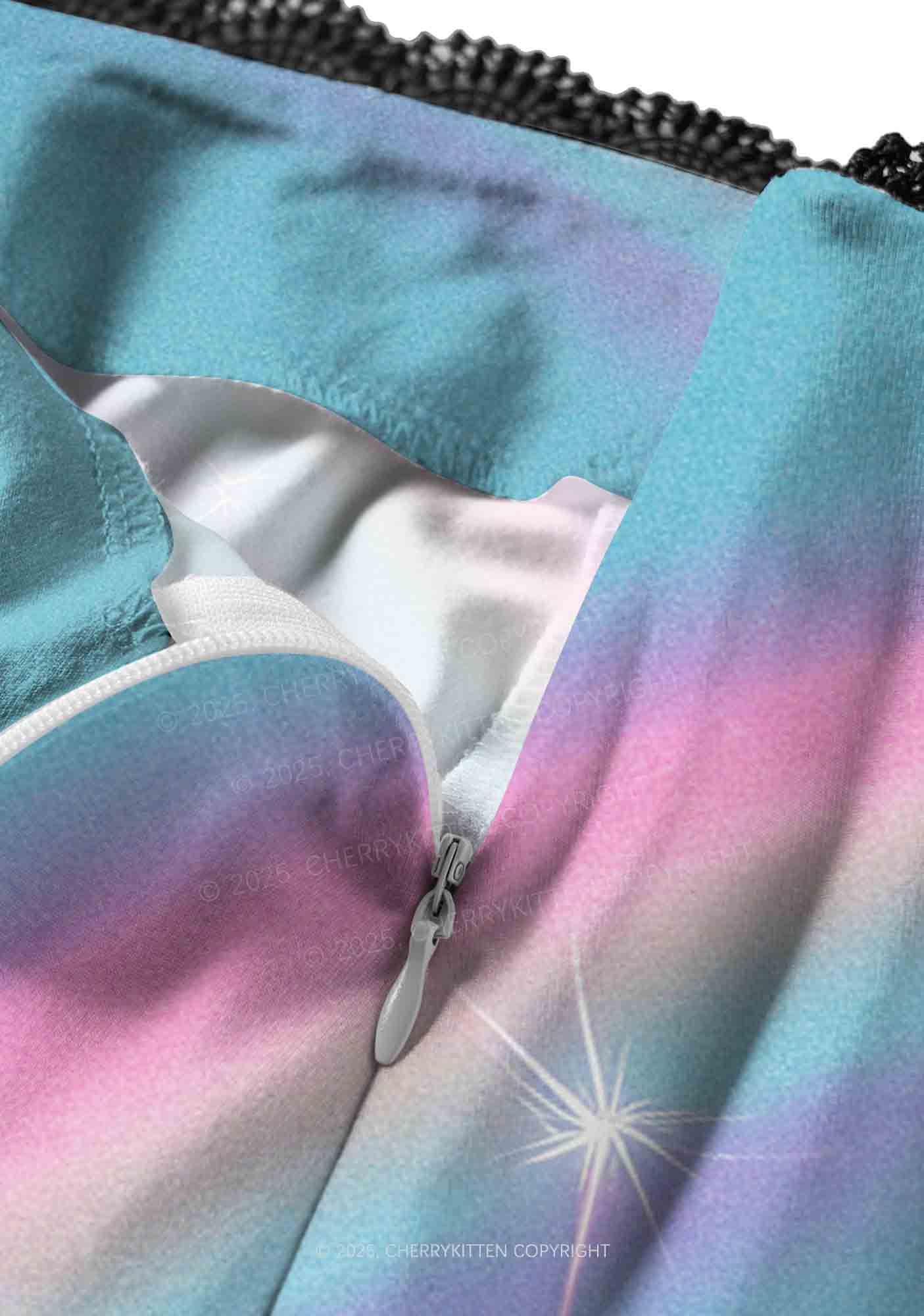 Colorful Unicorn Y2K Print Midi Skirt Cherrykitten