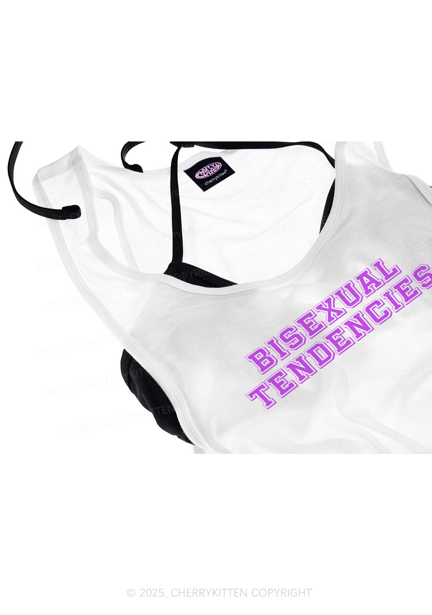 Bisexual Tendencies Pride Y2K Sheer Boyfriend Tank Cherrykitten