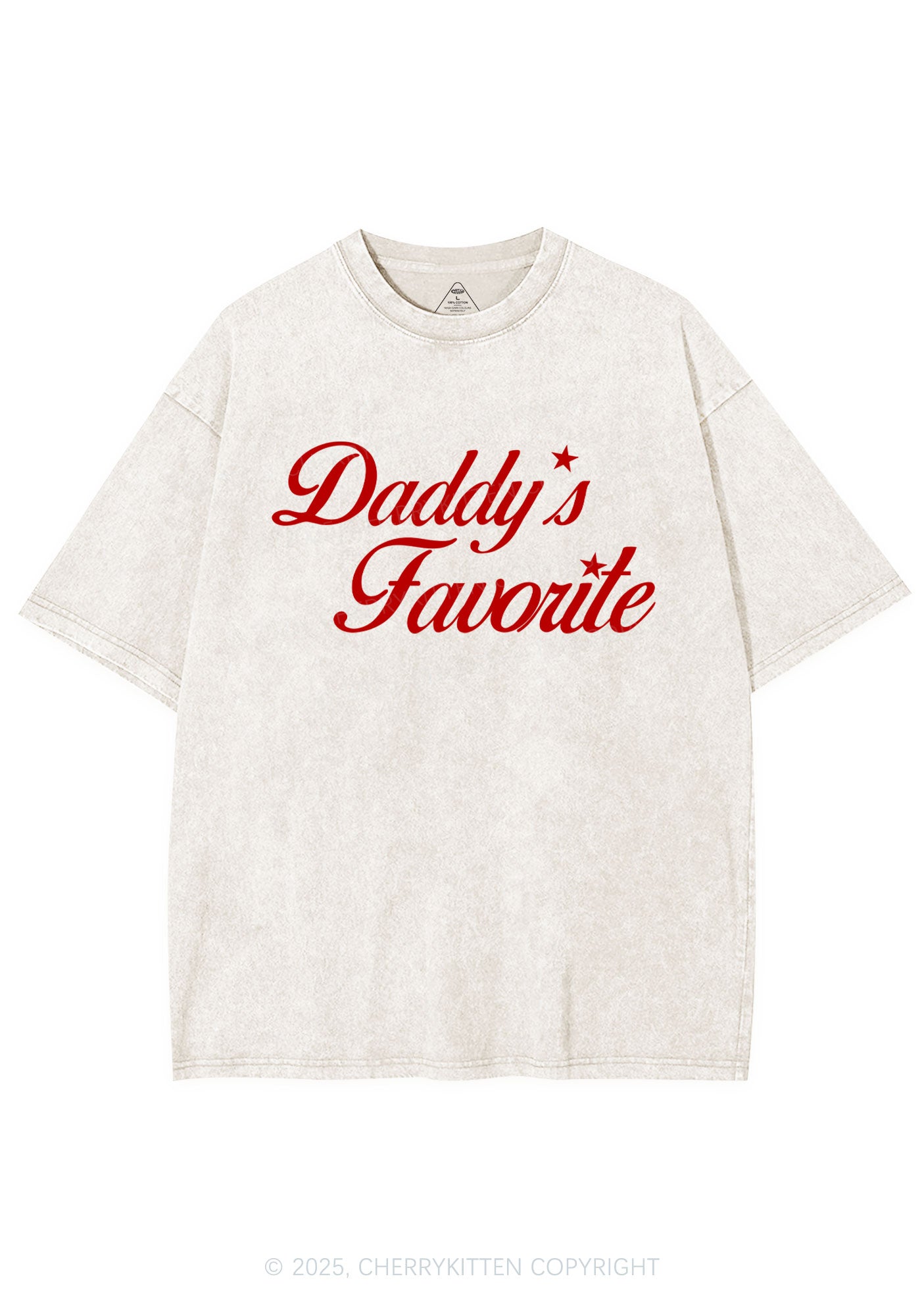 Daddys Favorite Y2K Shirts Washed Tee Cherrykitten