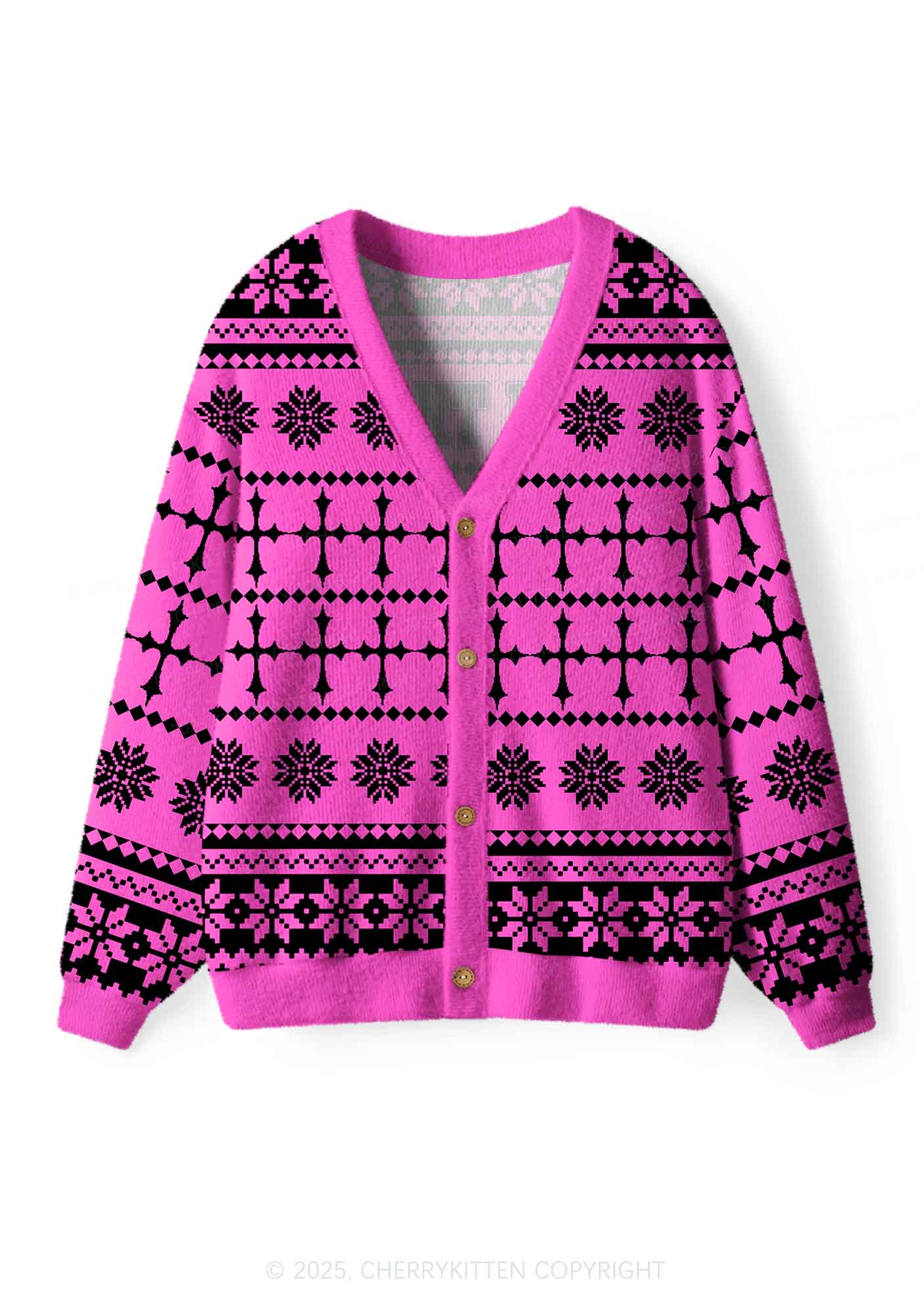 U Can Pick Ur Daddy Y2K Christmas Cardigan Knit Sweatshirt Cherrykitten