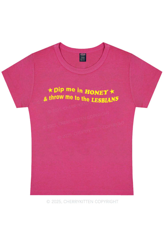Honey Lesbians Pride Y2K Baby Tee Cherrykitten