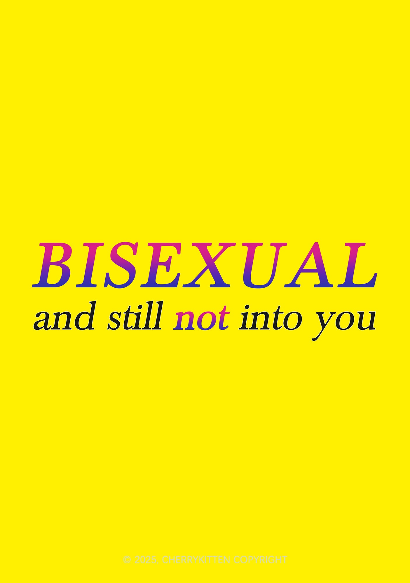 Bisexual And Still Not Into You Pride 1Pc Y2K Pin Badge Cherrykitten