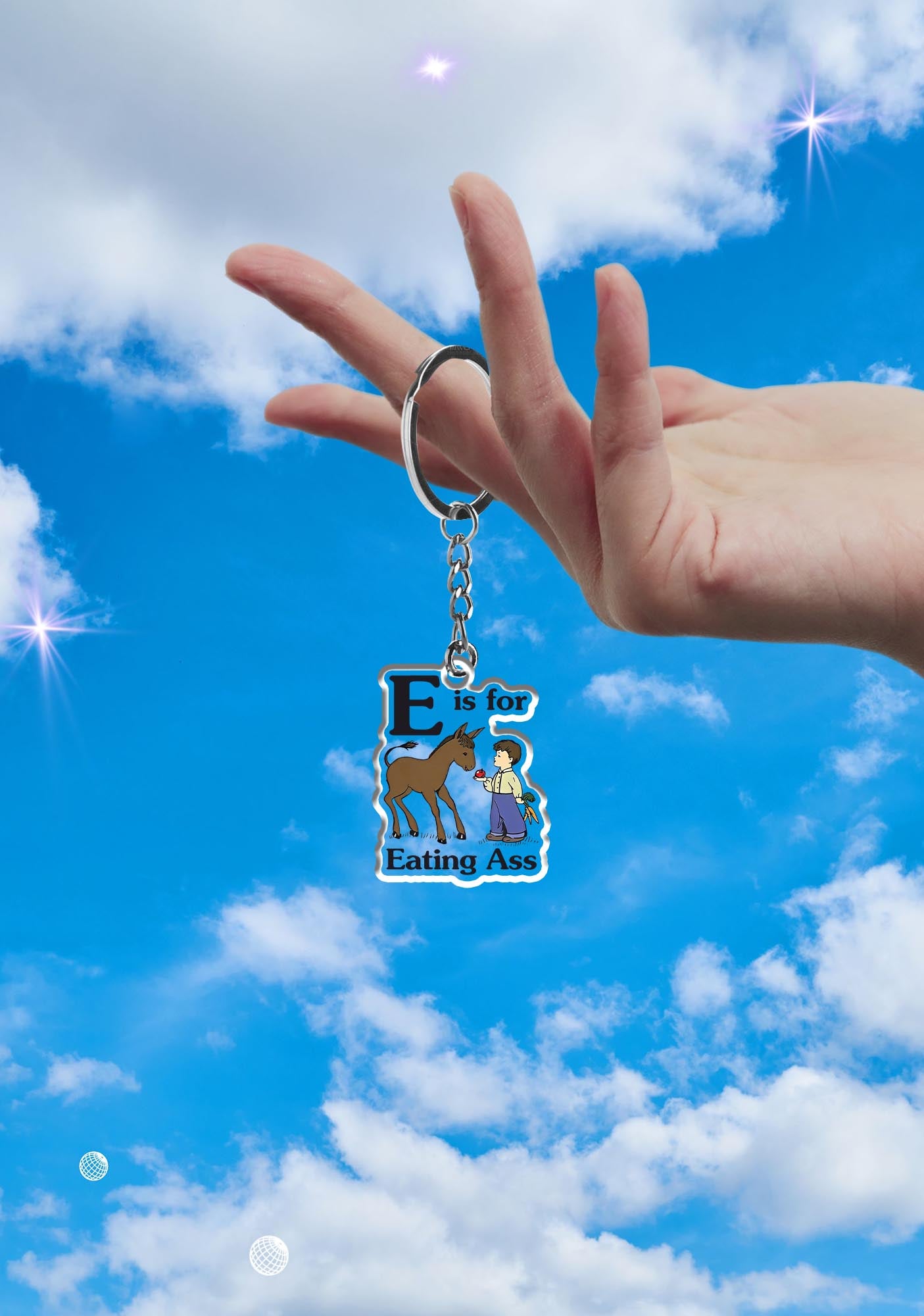 E Is For Eating Axx 1Pc Y2K Keychain Cherrykitten
