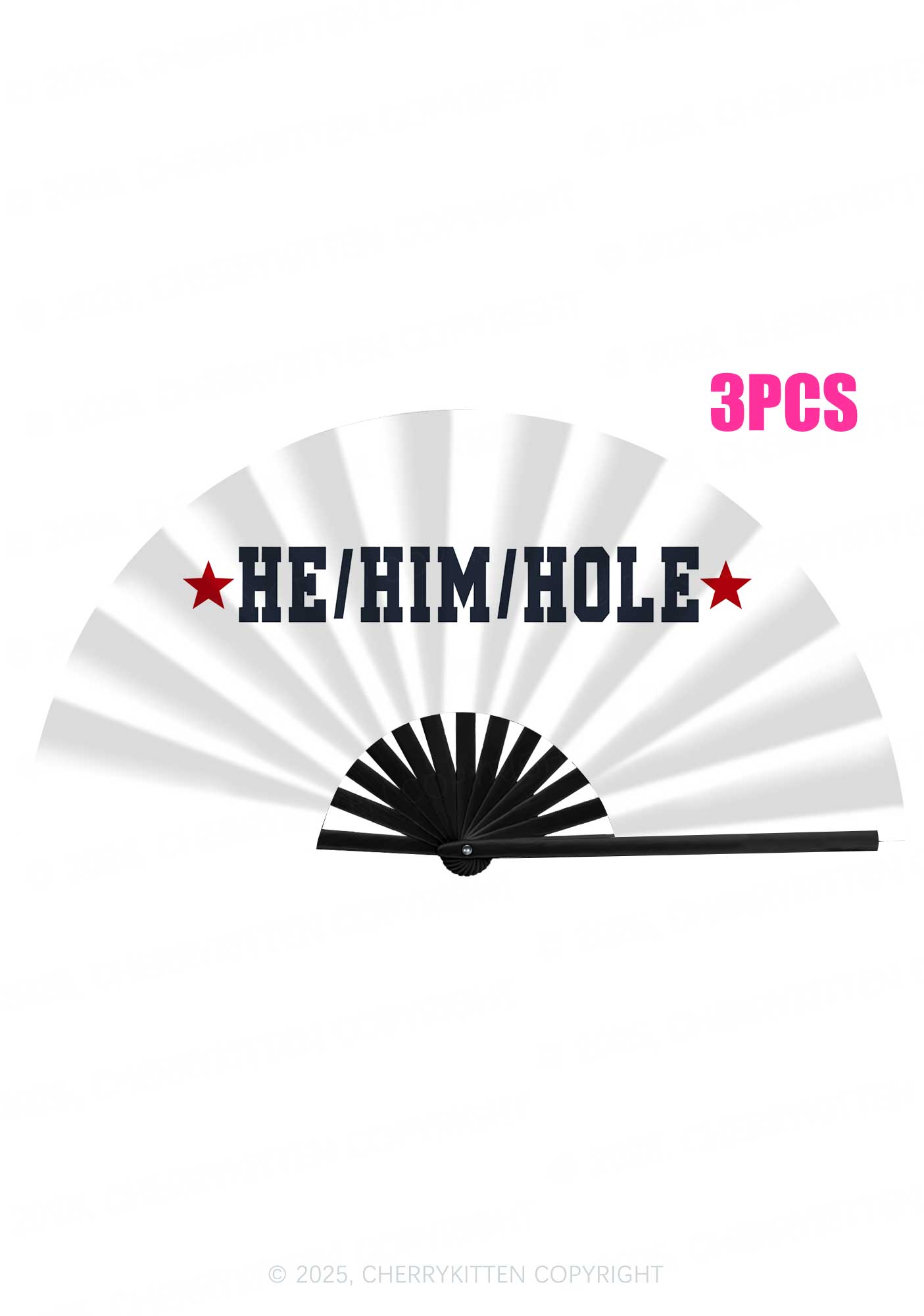 He Him Hole Pride Y2K Rave Hand Fan Cherrykitten