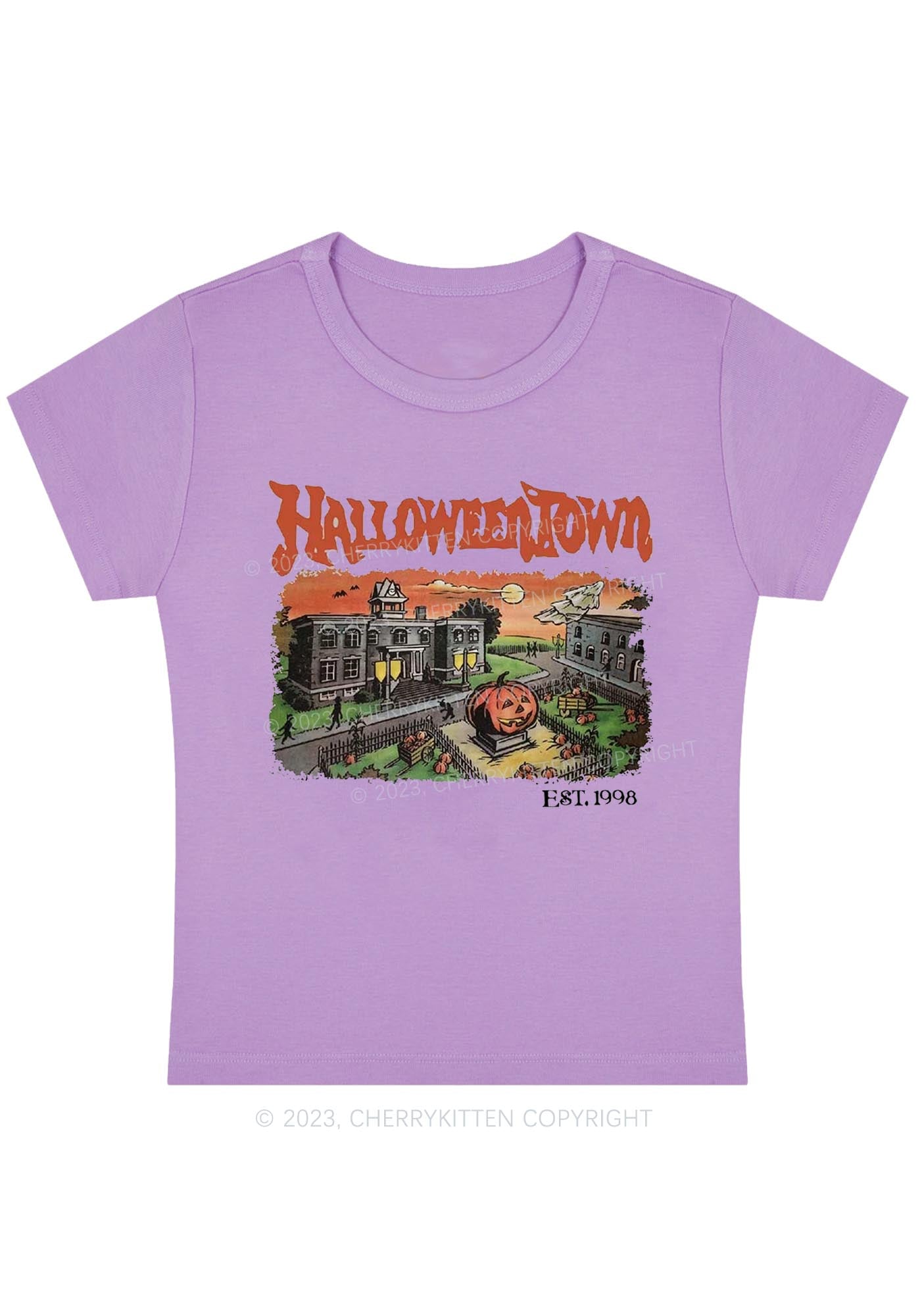 Halloween Town EST 1998 Halloween Baby Tee Cherrykitten