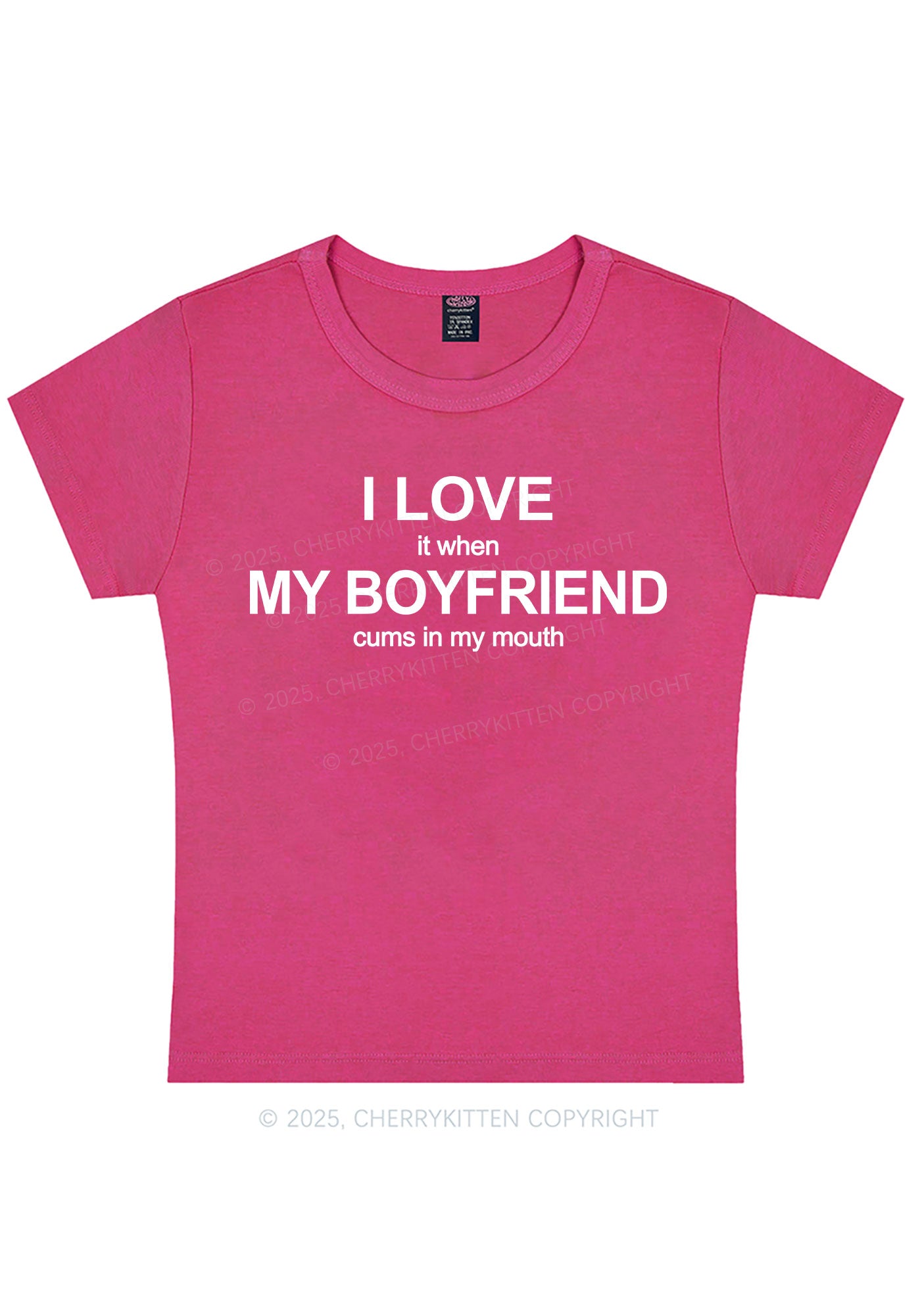 Curvy I Love My BF Y2K Baby Tee Cherrykitten
