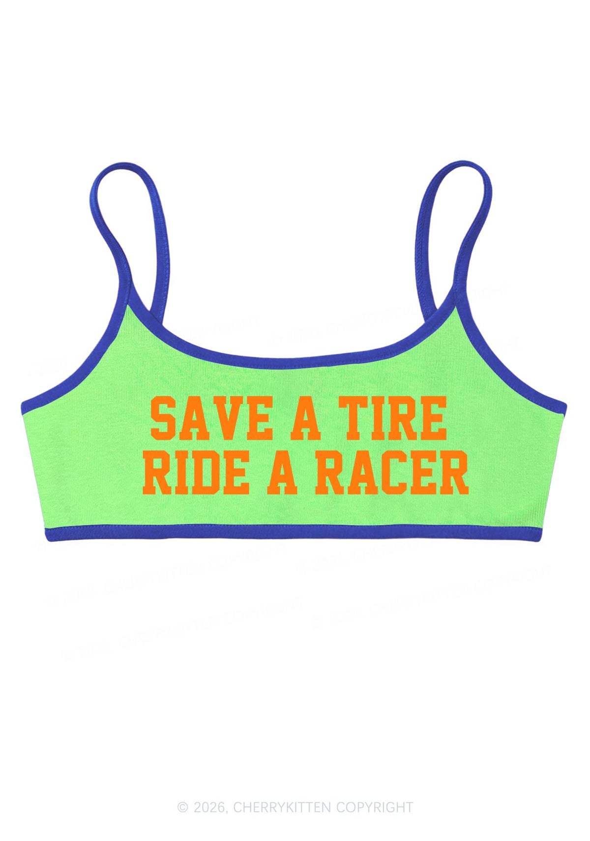 Save A Tire Ride A Racer Y2K Super Crop Cami Cherrykitten