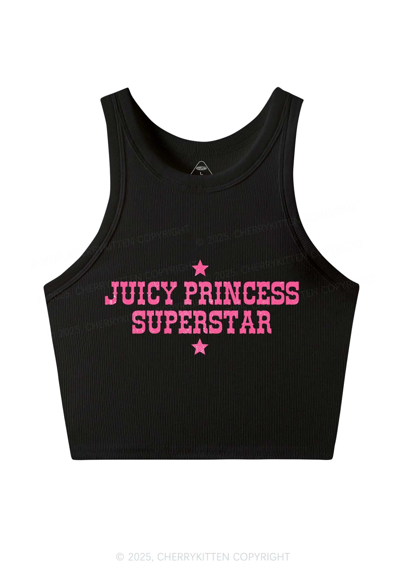 Juicy Princess Superstar Y2K Crop Tank Top Cherrykitten