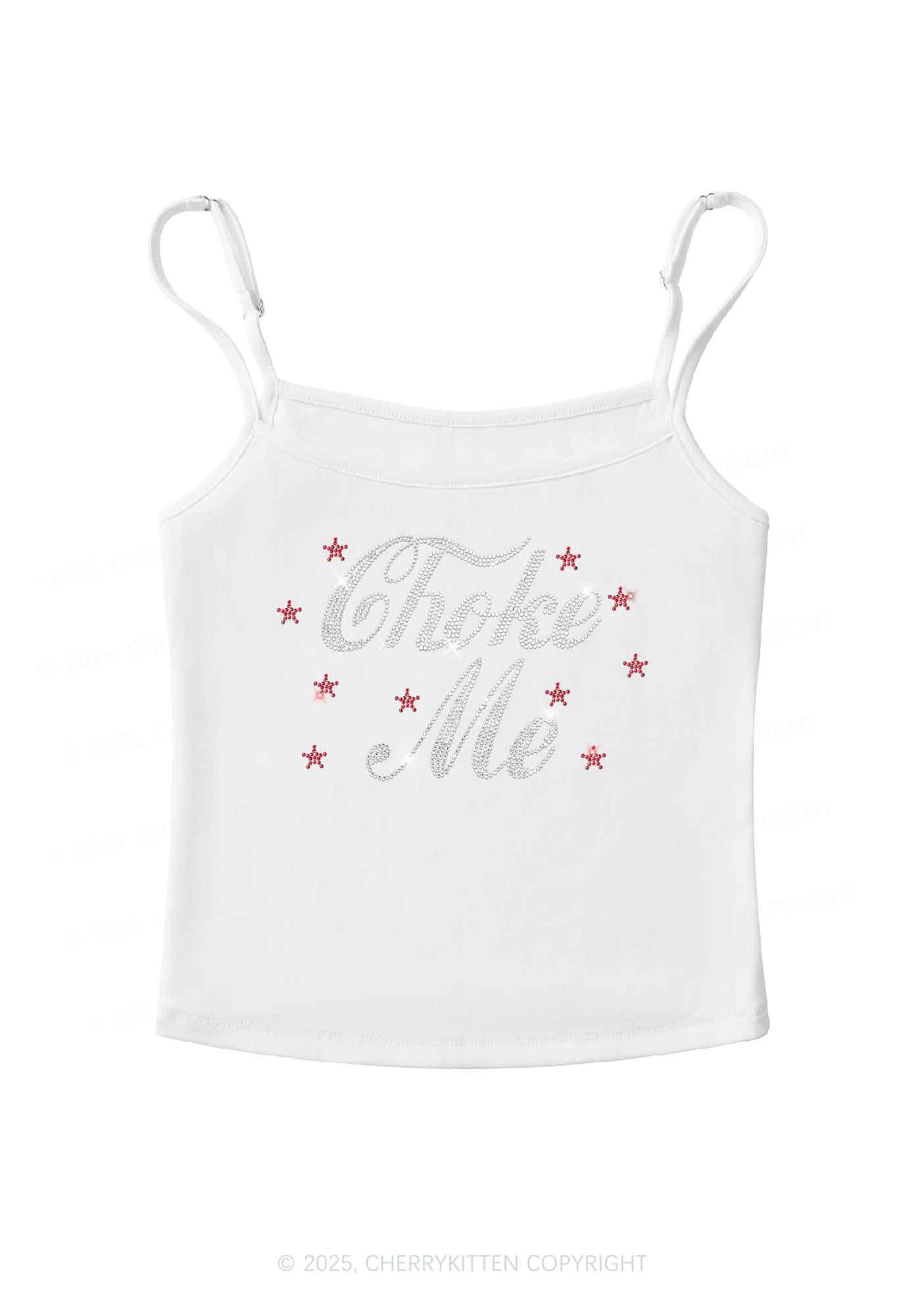 Rhinestone Choke Me Y2K Spaghetti Strap Cami Cherrykitten