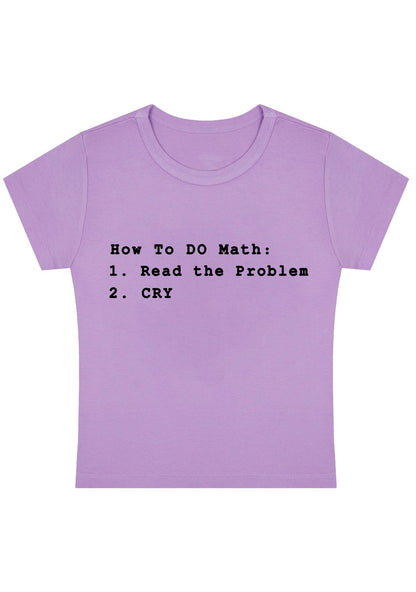 Curvy How To Do Math Baby Tee