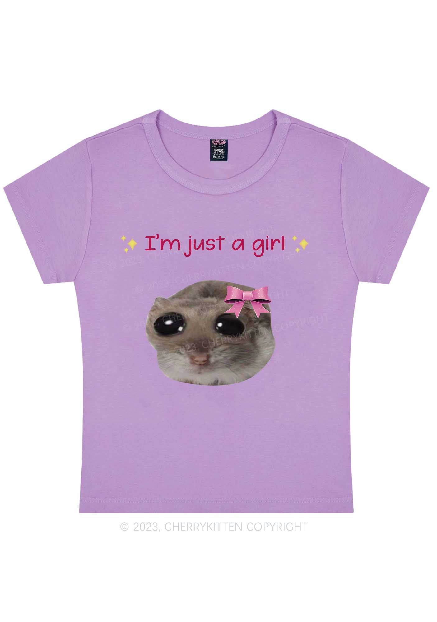 I'm A Girl Y2K Baby Tee Cherrykitten