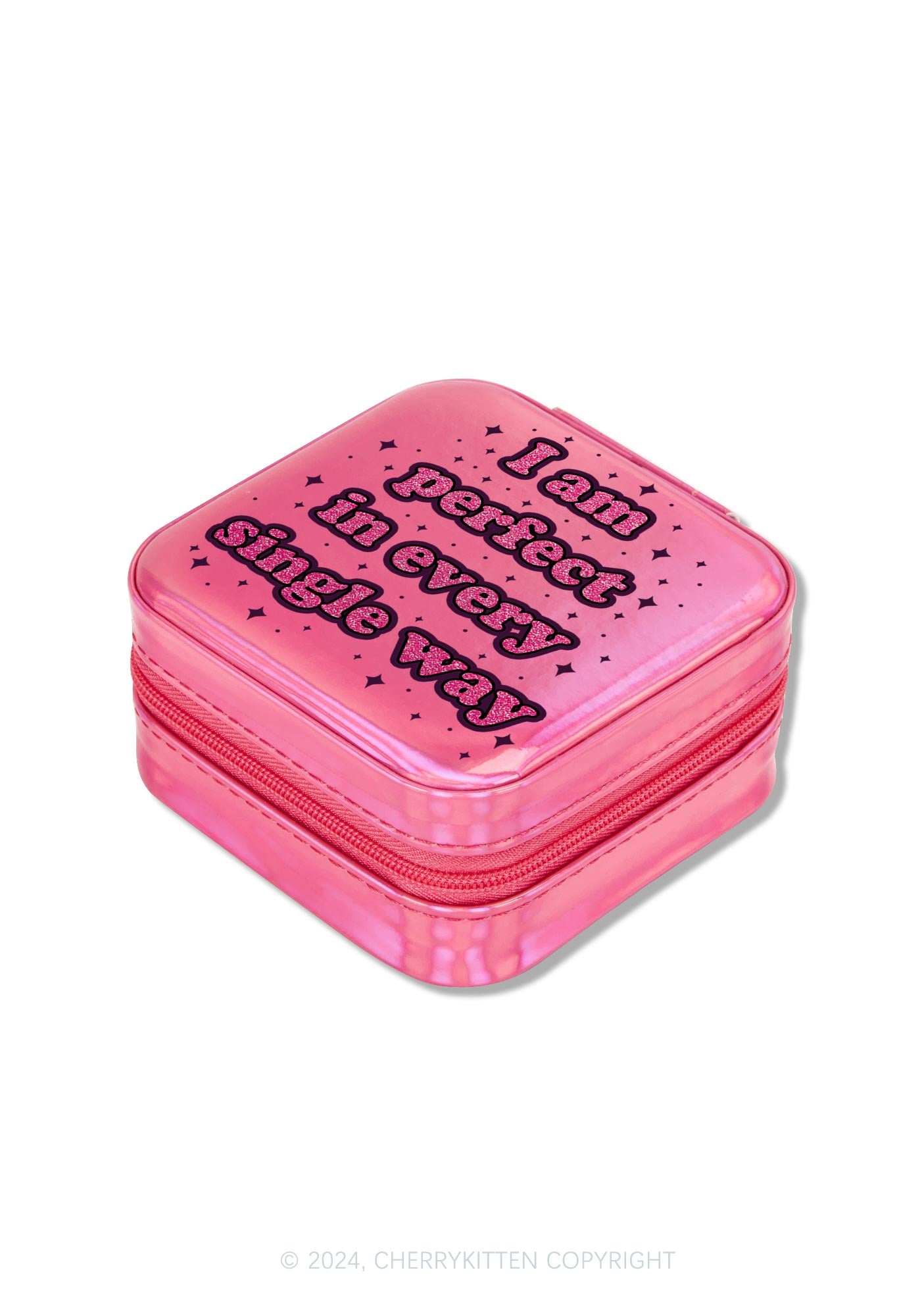 I Am Perfect Y2K Portable Jewelry Box Cherrykitten