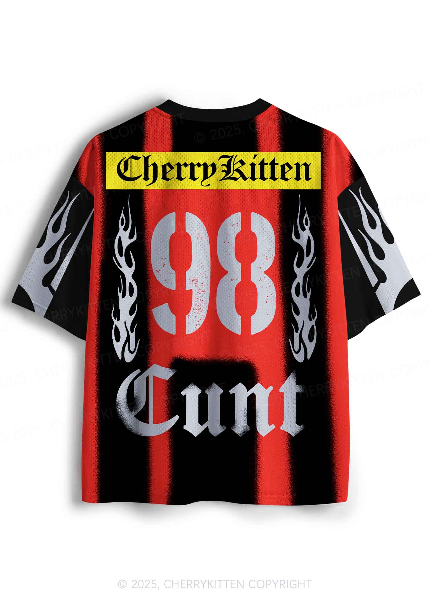 Custom Black Flame Cxxt Y2K Sport Jersey Shirts Cherrykitten