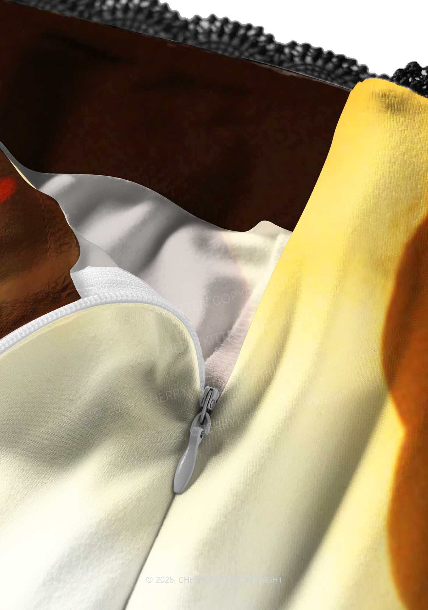 WB Glowing Eyes Y2K Print Midi Skirt Cherrykitten