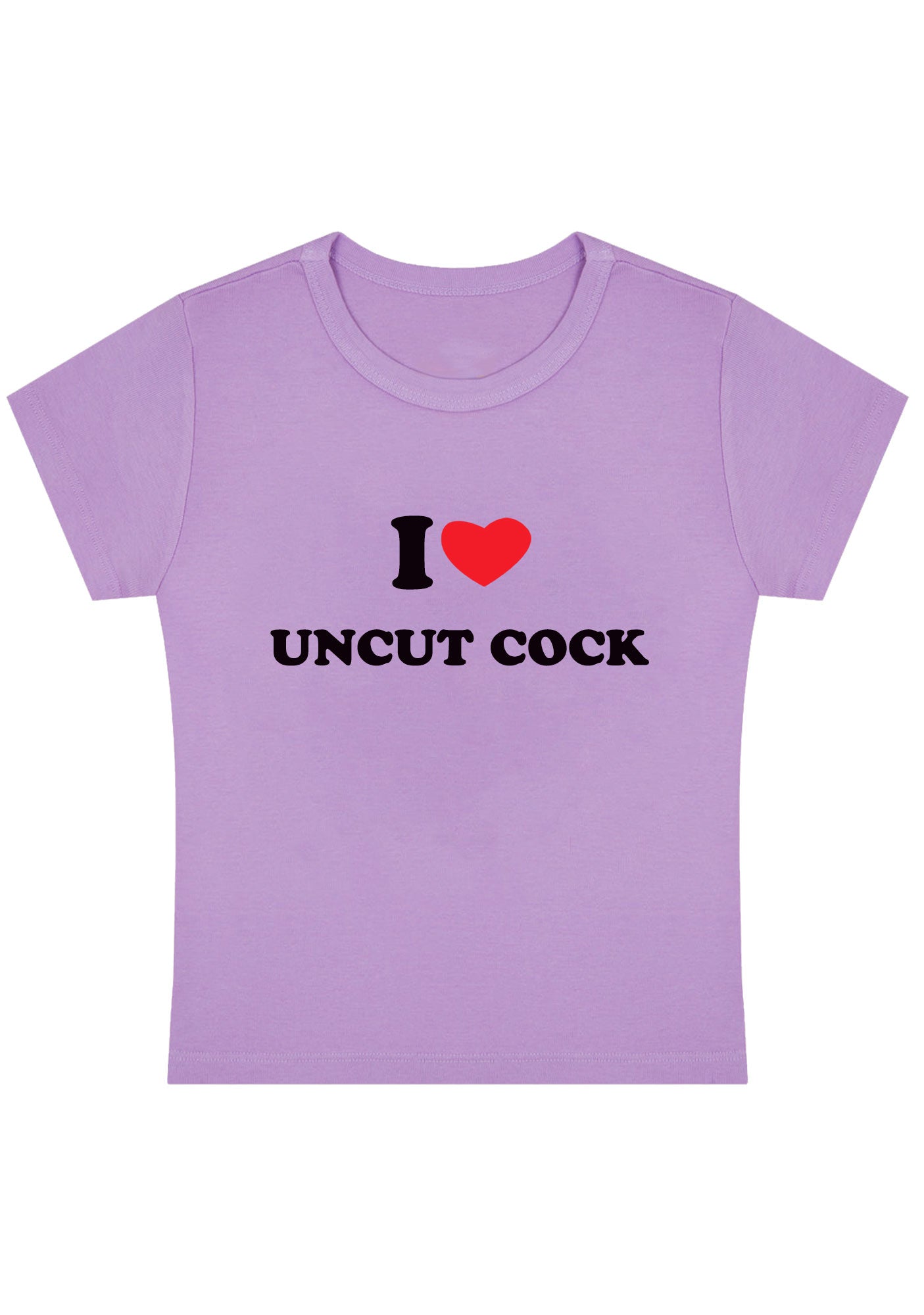 Curvy I Love Uncut Cxck Baby Tee