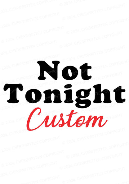 Custom Not Tonight Y2K Mid Rise Waist Boyshort Cherrykitten