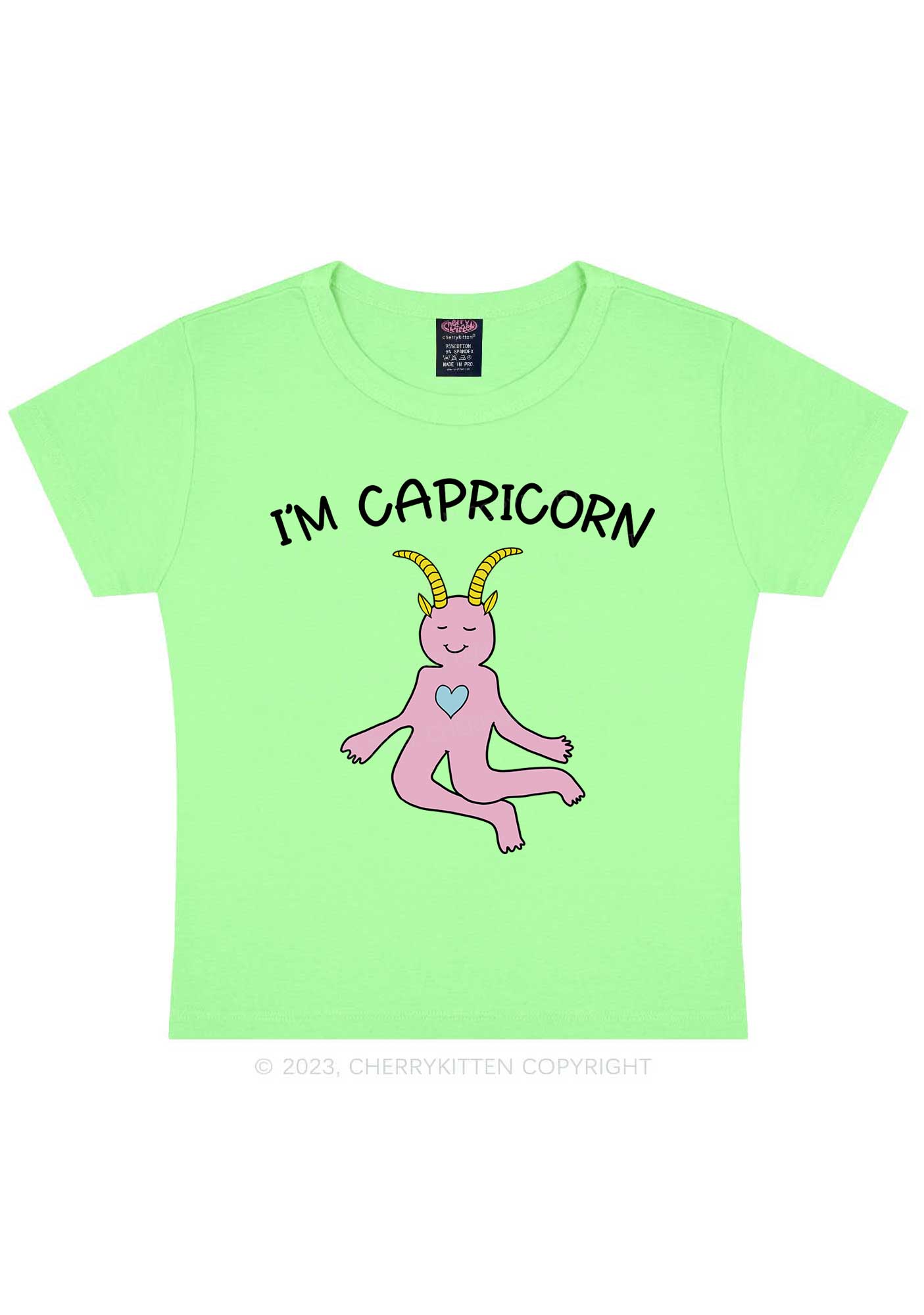 I'm Capricorn Y2K Baby Tee Cherrykitten