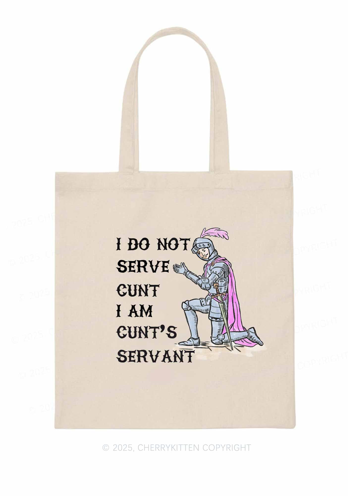 I Am Cxxt Servant Y2K Canvas Tote Bag Cherrykitten