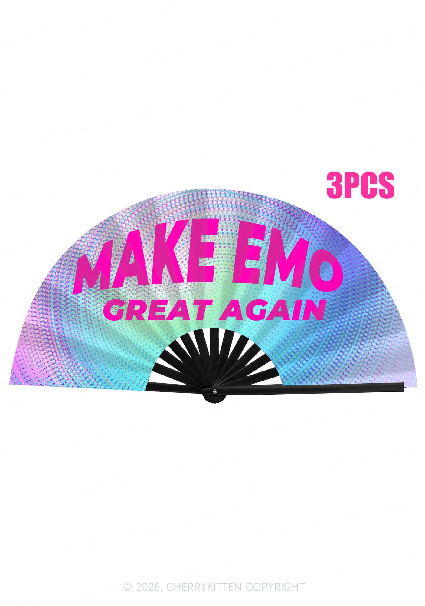 Make Emo Great Again Y2K Rave Hand Fan Cherrykitten