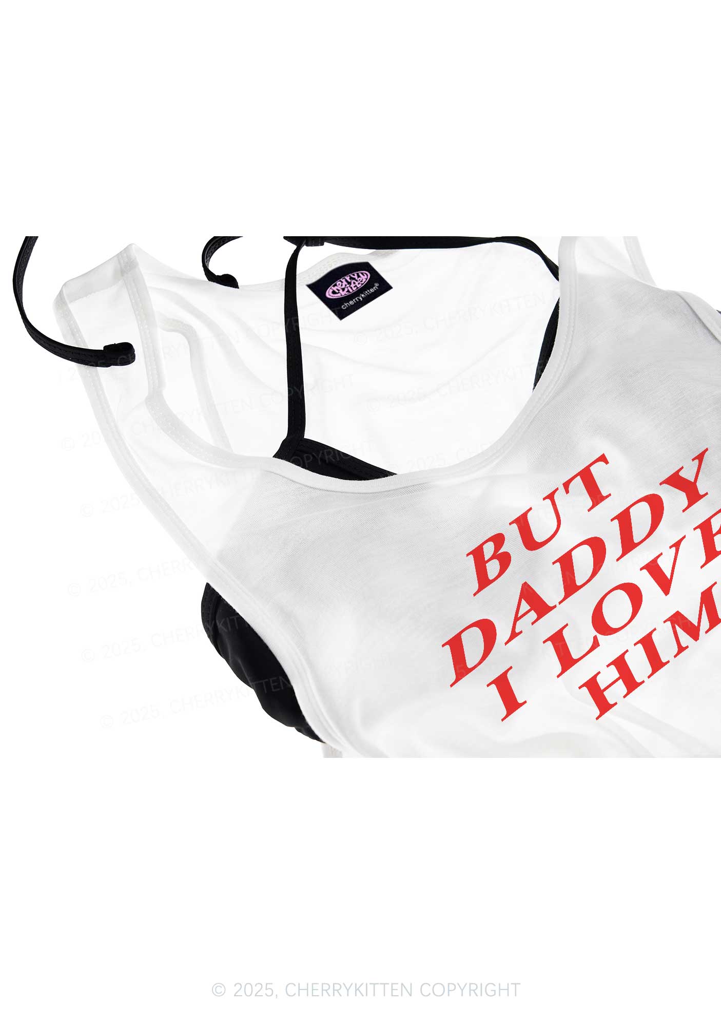 But Daddy I Love Him Pride Y2K Sheer Boyfriend Tank Cherrykitten