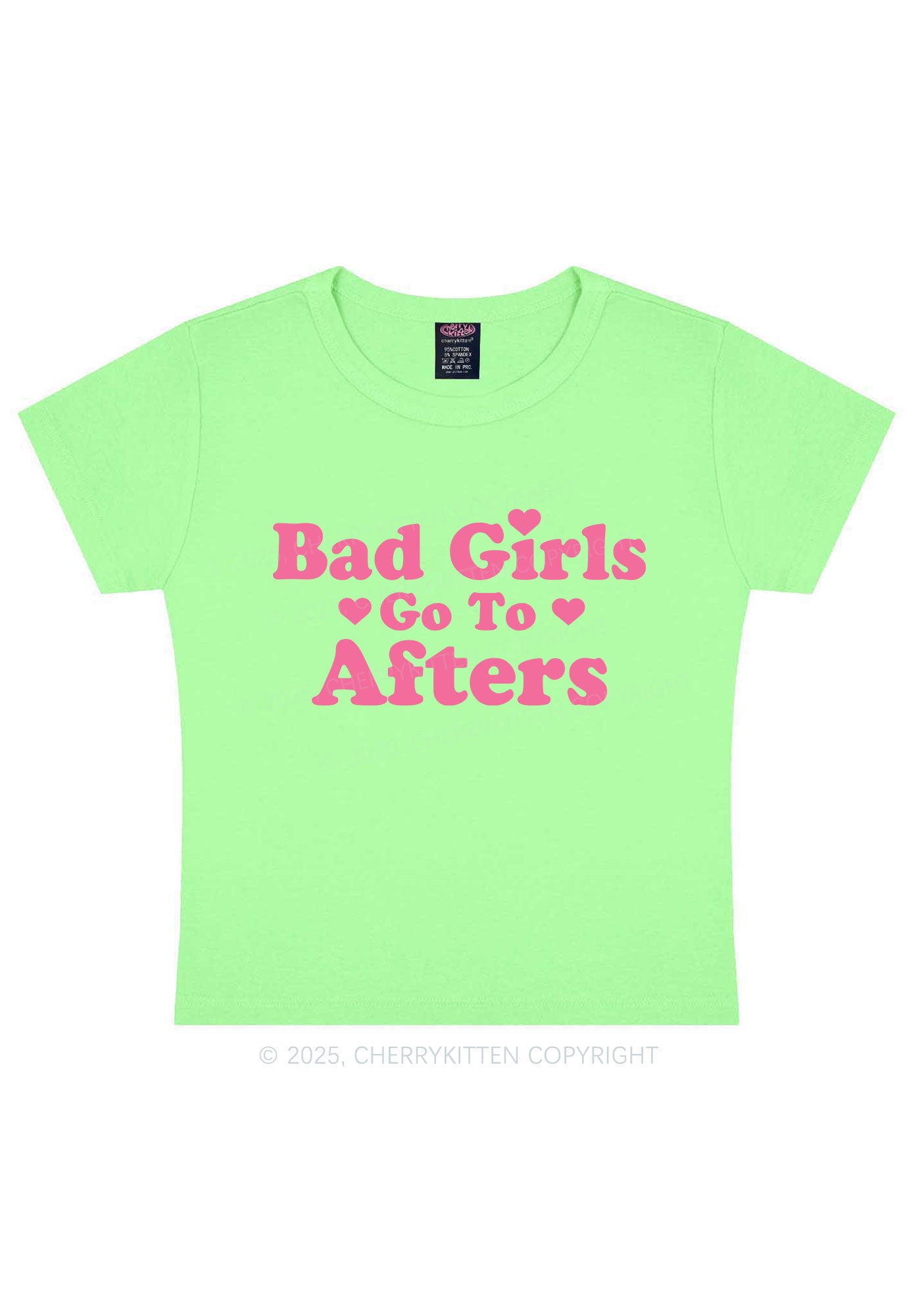 Bad Girls Go Afters Y2K Baby Tee Cherrykitten