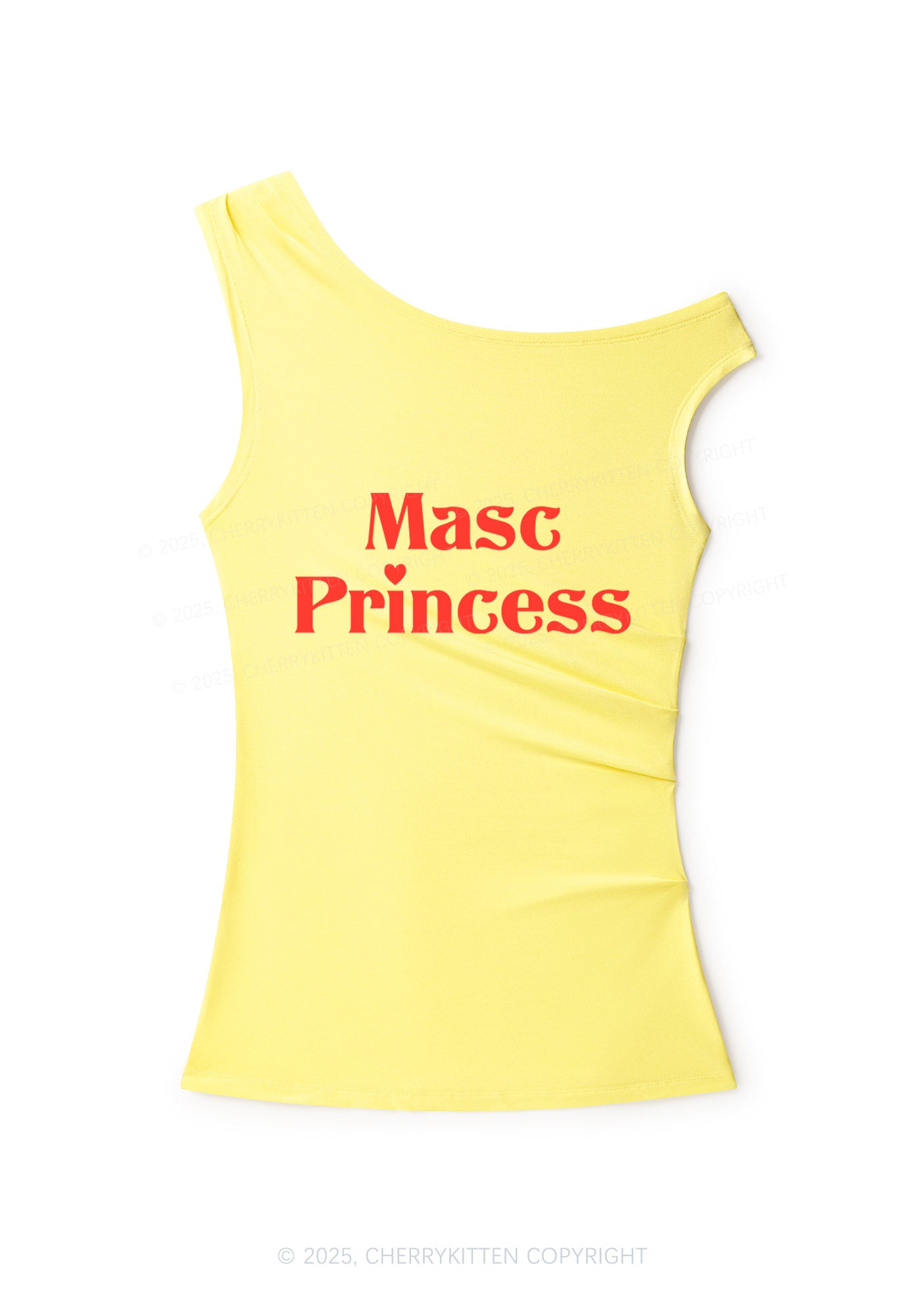 Masc Princess Pride Y2K Off Shoulder Tank Top Cherrykitten