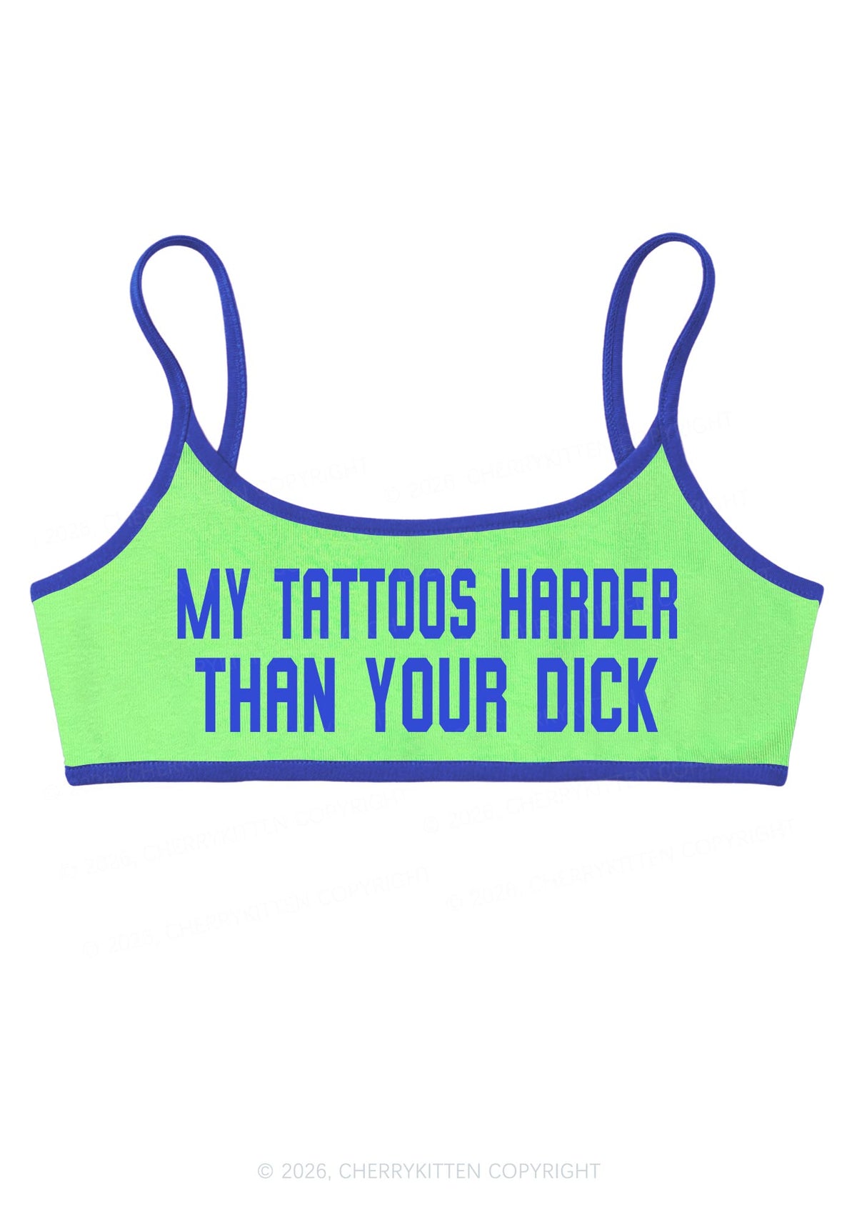 My Tattoos Harder Than Your Dxxk Y2K Super Crop Cami Cherrykitten