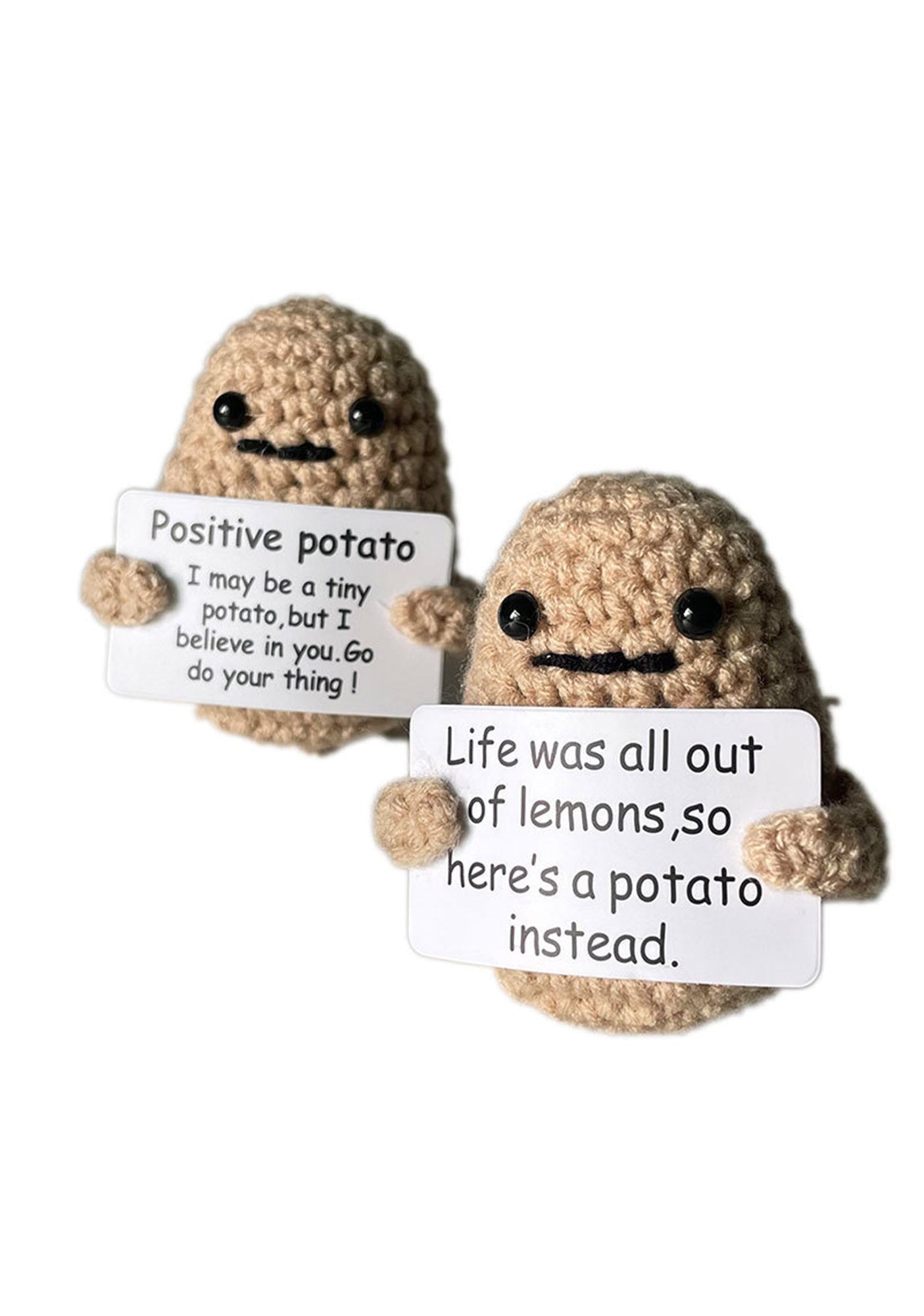 Positive Potato Y2K Handmade Crochet Pendant Cherrykitten