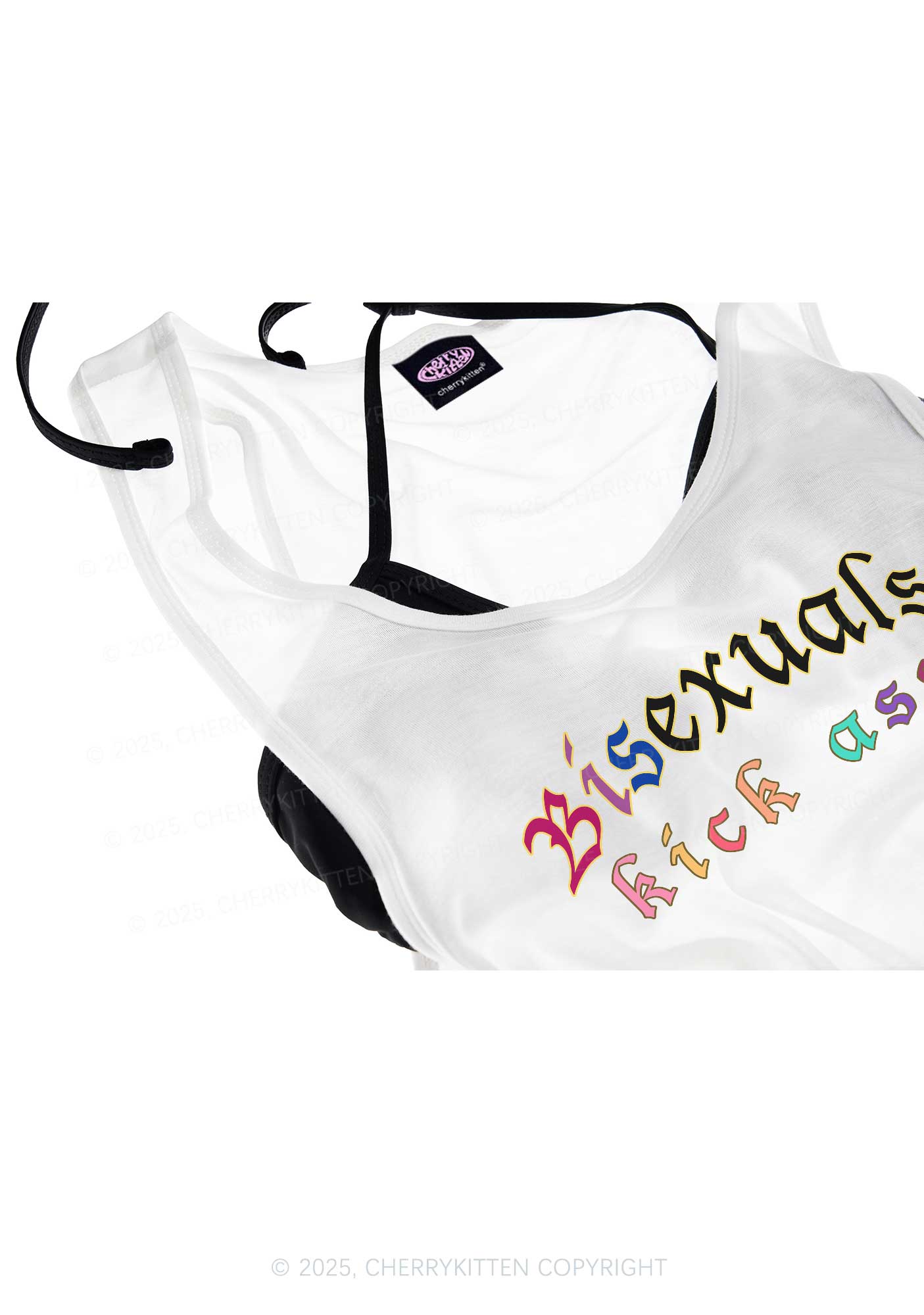 Bisexuals Kick Axx Pride Y2K Sheer Boyfriend Tank Cherrykitten