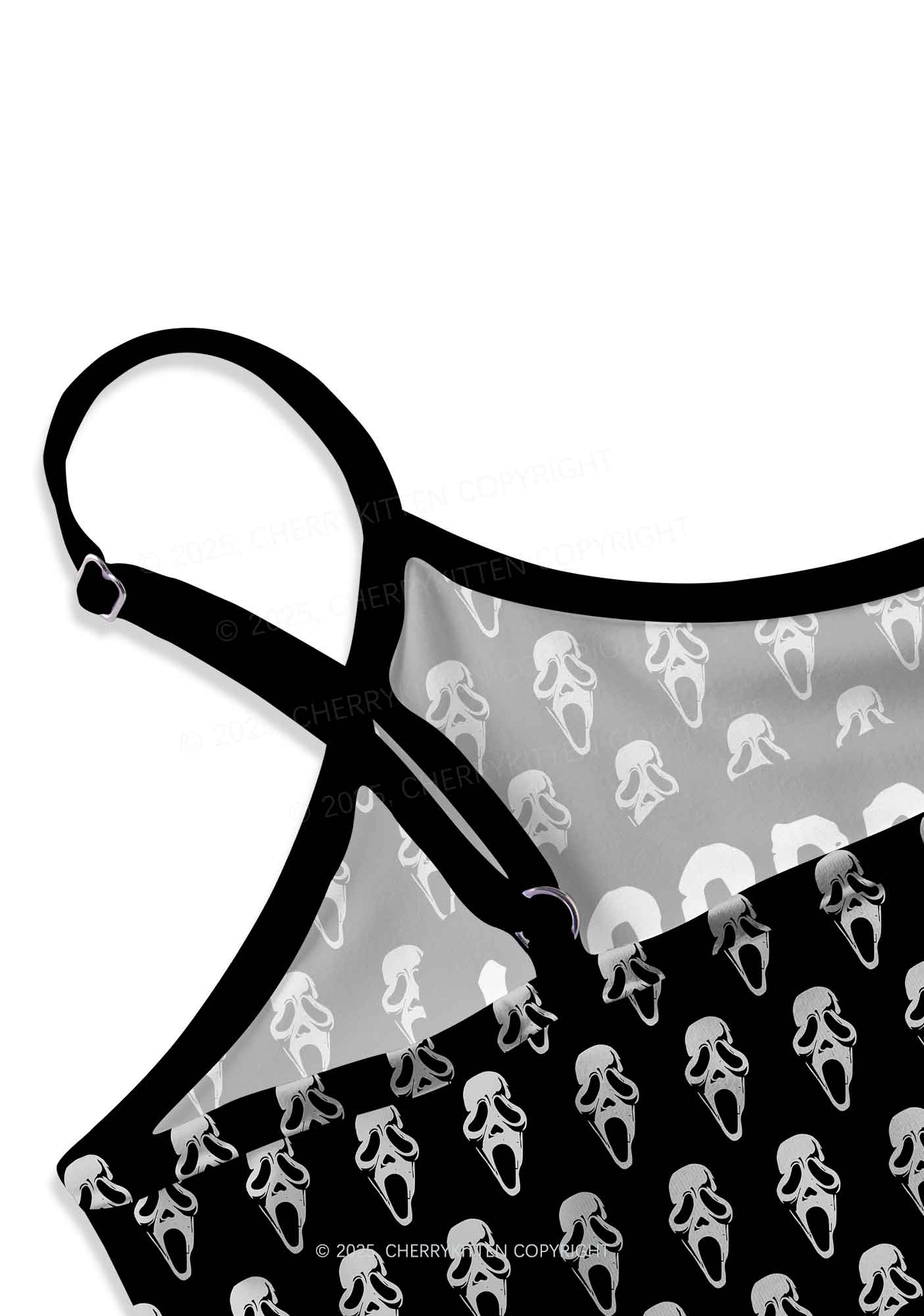 Halloween Horror Film Club Y2K Print Cami Crop Top Cherrykitten