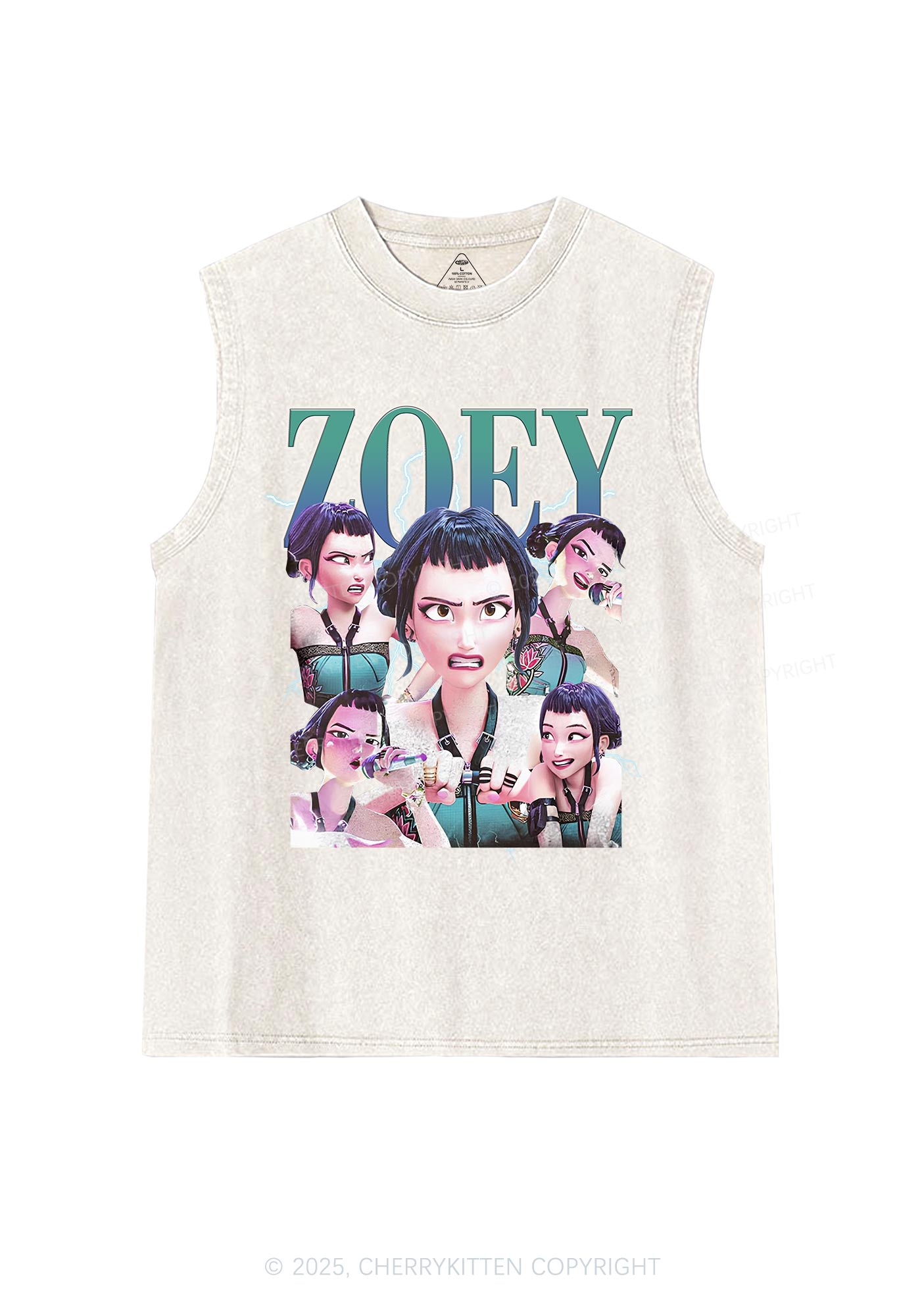 Kpop Girl Y2K Washed Muscle Tank Cherrykitten