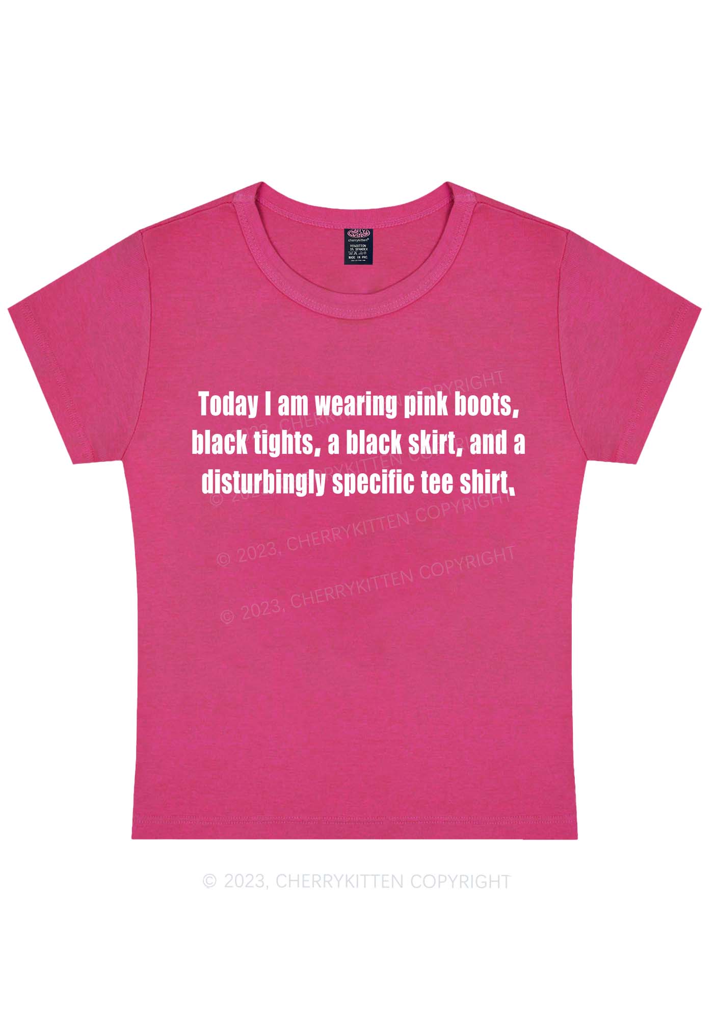 Curvy Disturbingly Specific Y2K Baby Tee Cherrykitten