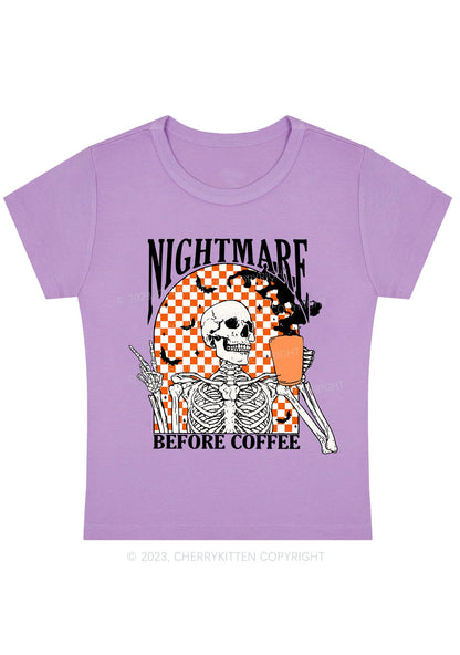 Halloween Nightmare Before Coffee Baby Tee Cherrykitten