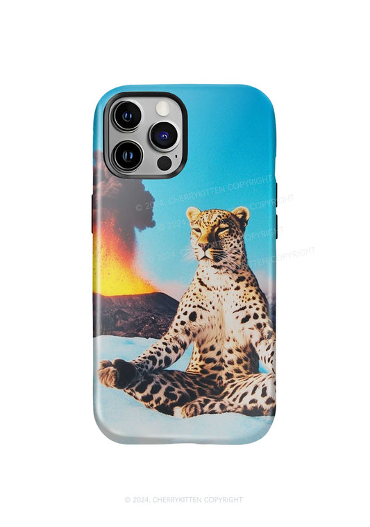 Yoga Leopard And Volcano Y2K Phone Case Cherrykitten