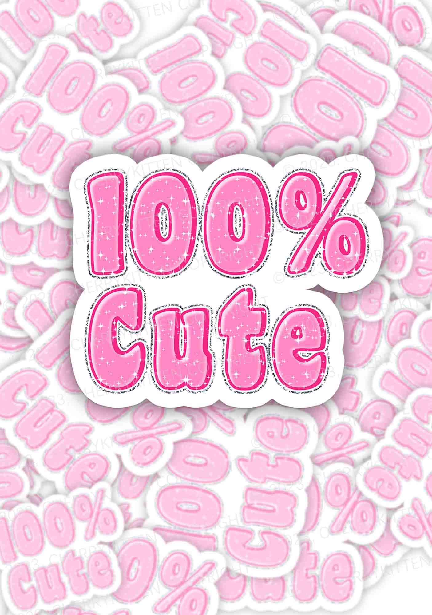 100% Cute 1Pc Y2K Sticker Cherrykitten