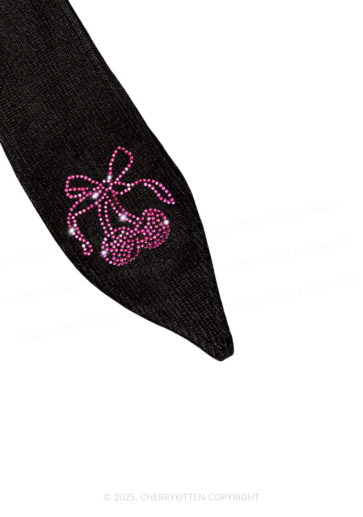 Rhinestone Future Mxxf Y2K Bunny Ear Knitted Hat Cherrykitten