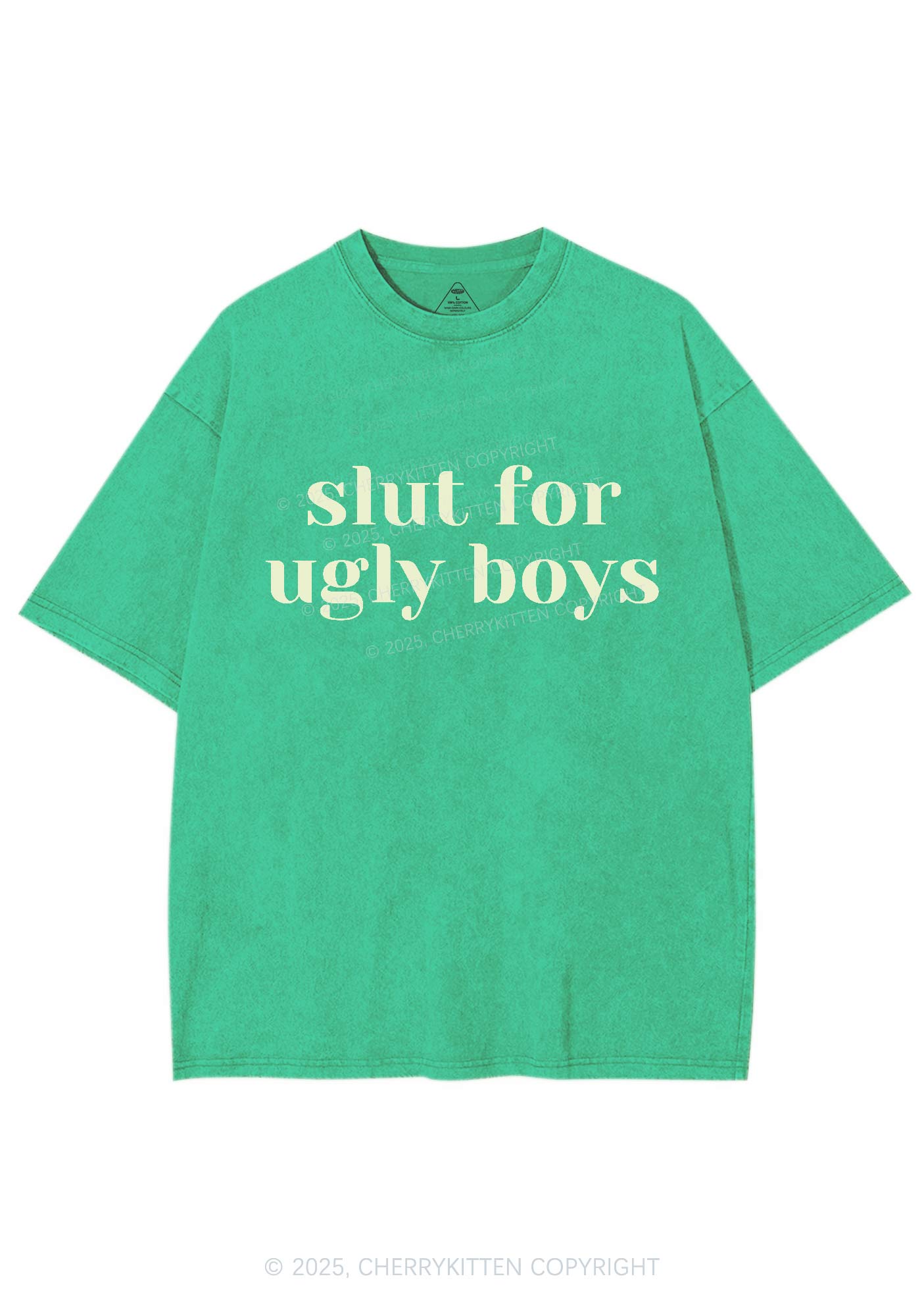 Slxt For Ugly Boys Y2K Shirts Washed Tee Cherrykitten