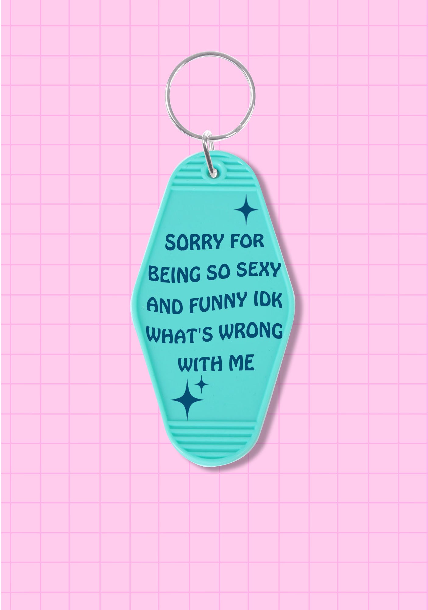 Sorry For Being So Funny 1Pc Y2K Hotel Keychain Cherrykitten